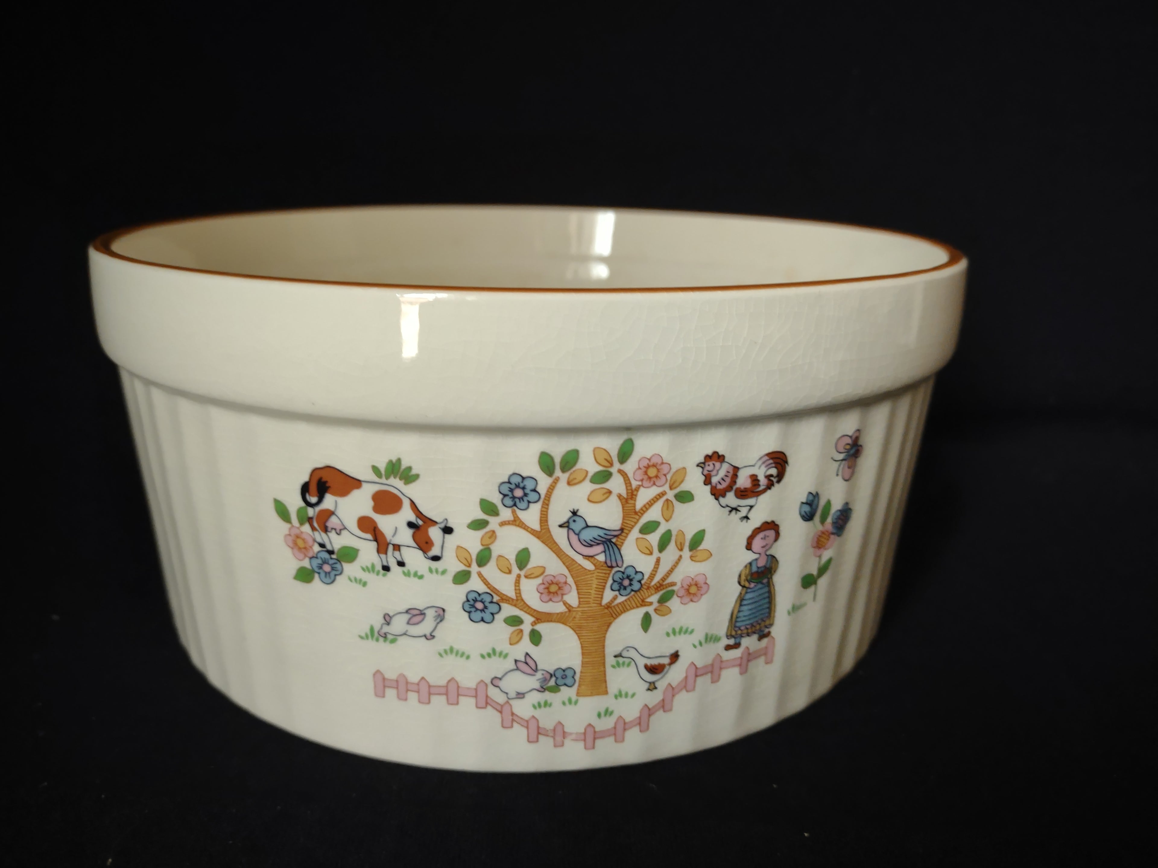 Jamestown Japan Country Home 8" Souffle Oven Baking Dish (lot 2858c)