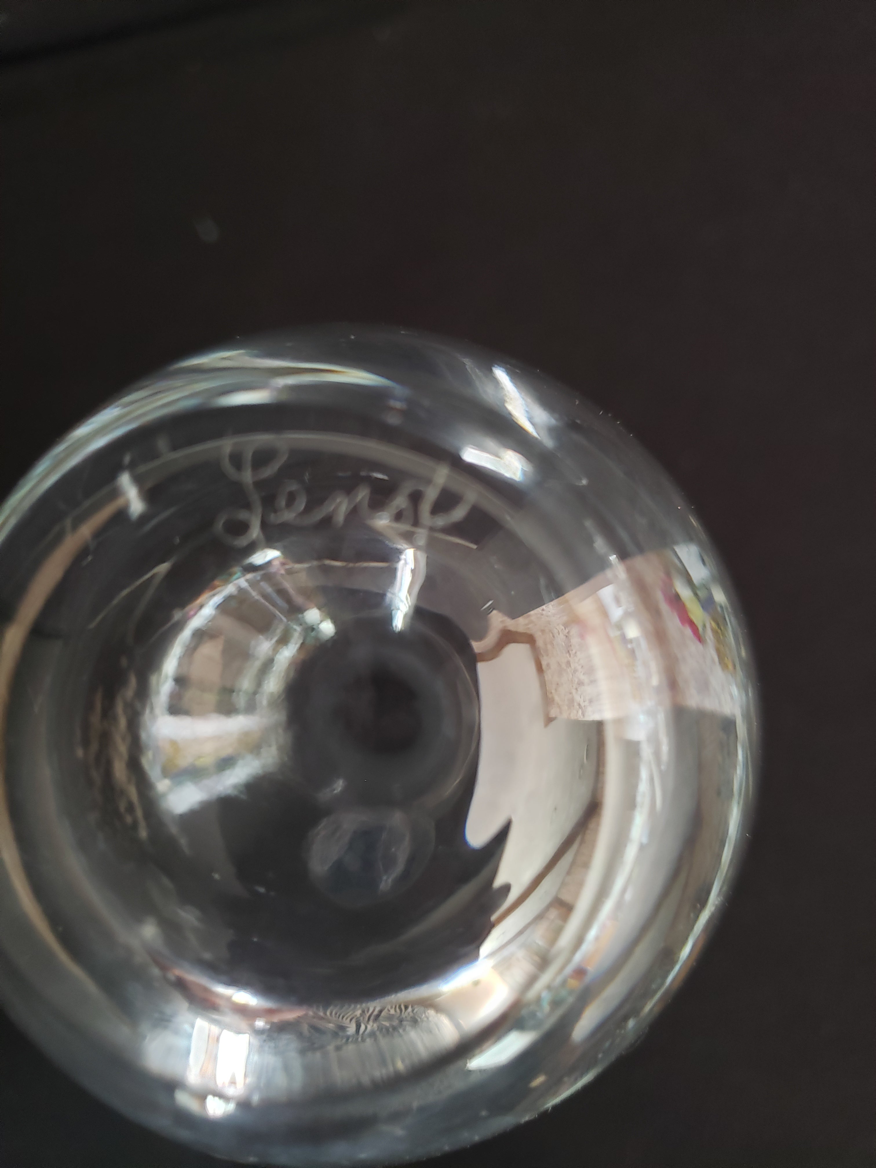 Vintage Crystal Vase Lenox Hand Blown 6-1/2" (lot 2051)