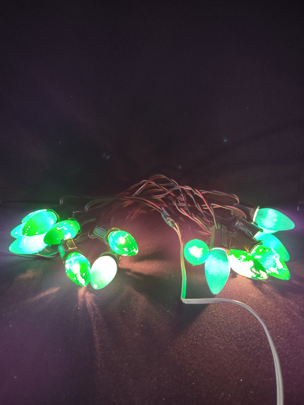 Christmas String Lights Vintage 15 Socket C9 Bulbs Works Paramount REPAIRED (lot 3298)