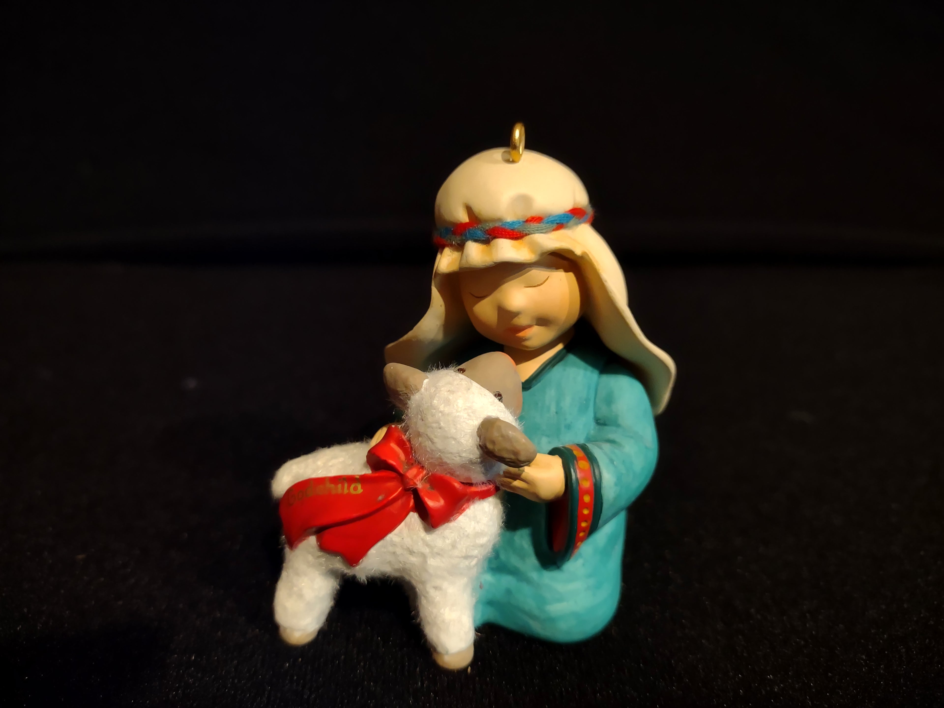 Hallmark 2004 Christmas Ornament Shepherd Boy Godchild with Lamb (lot 2444)
