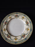 Vintage Minton Dinner Plate Bone China Floral Vase Green Scroll H3649 (Lot 5447)