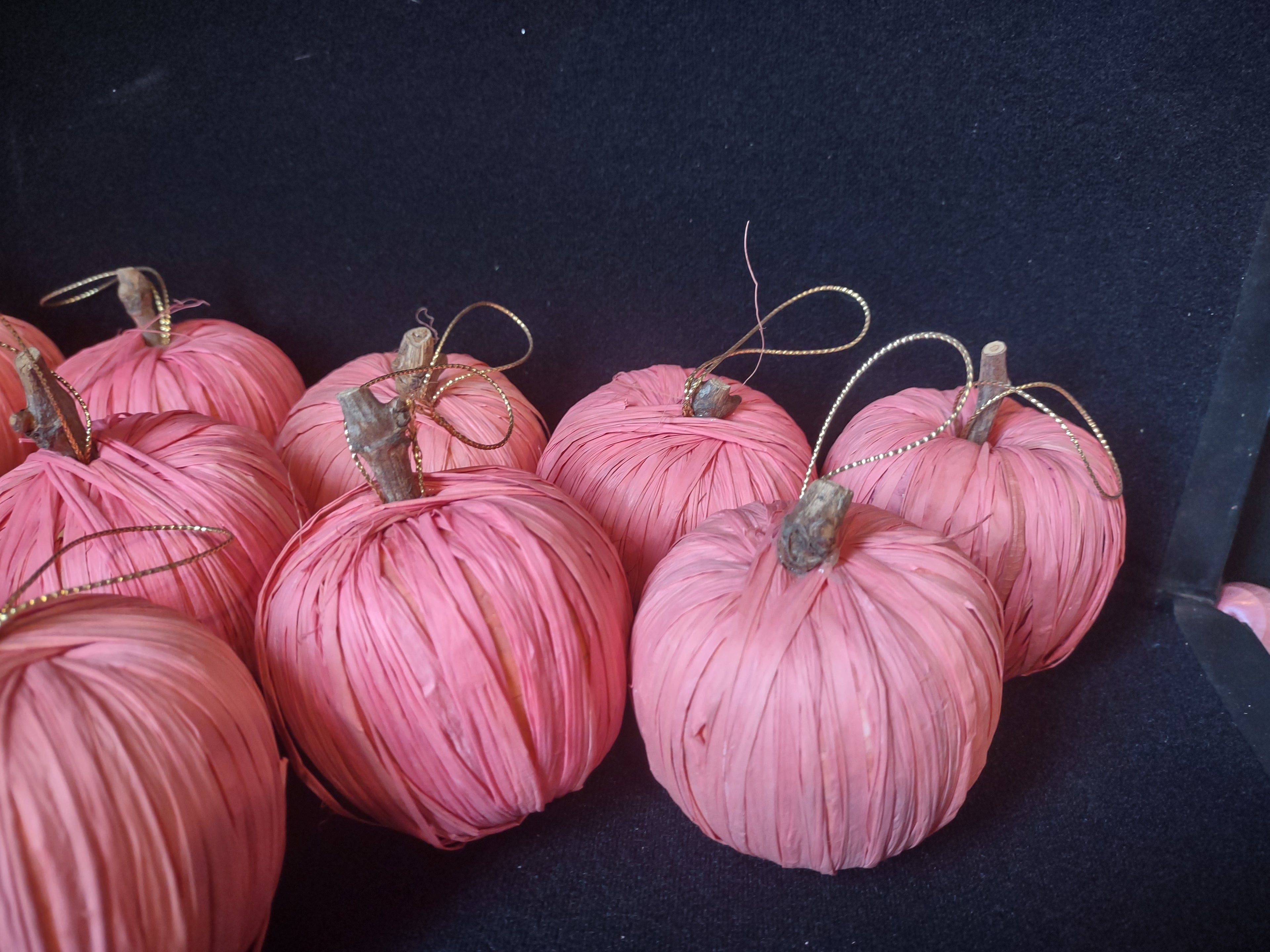 Lot of 17 Pink Twine Apple Christmas Ornament (lot 1687)