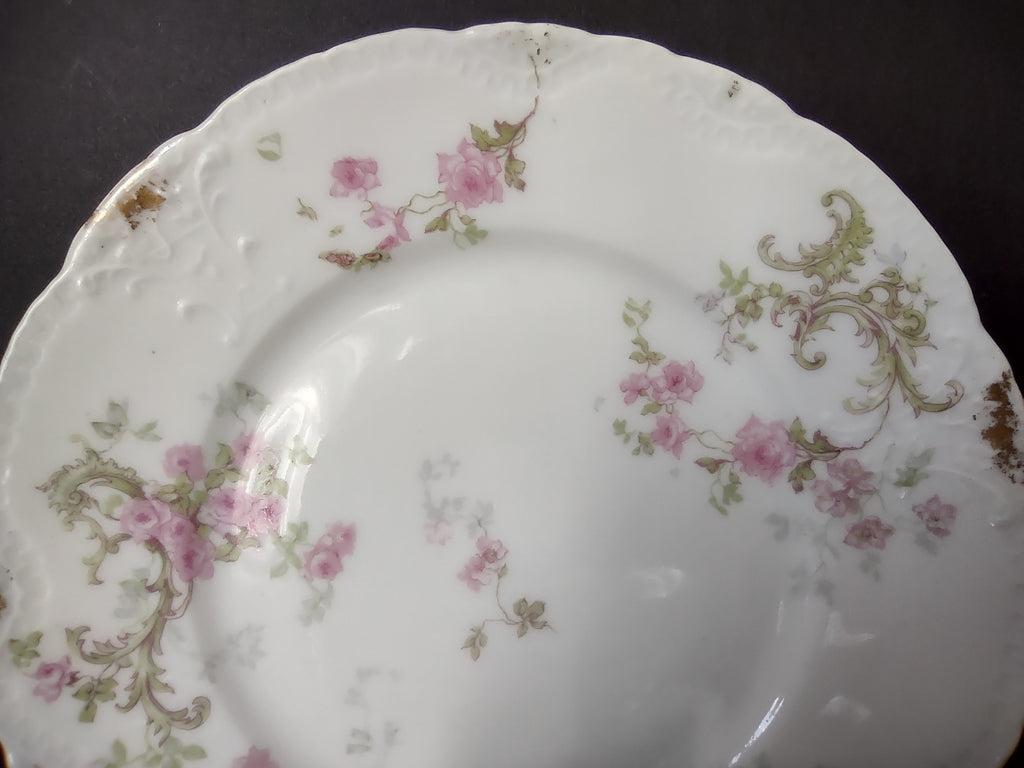 Haviland Limoges Set Luncheon /Salad Dessert Plate Small Bowl Rose (lot 832)