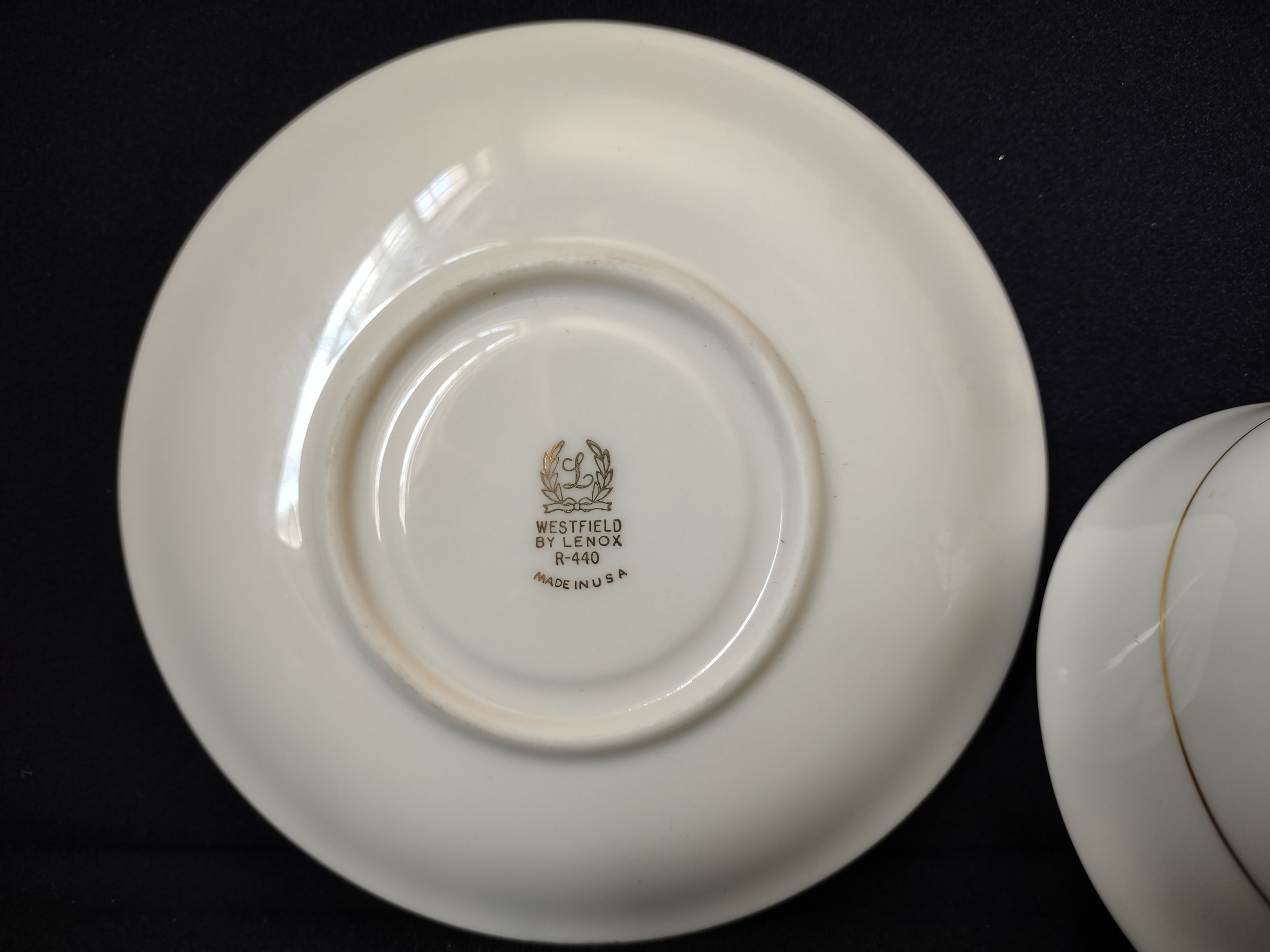 Vintage Lenox Westfield R-440 Tea Cup with Saucer (lot 1890)