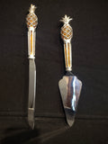 Vintage International Silver Company Pineapple Design Cake Serving Set (2546c)