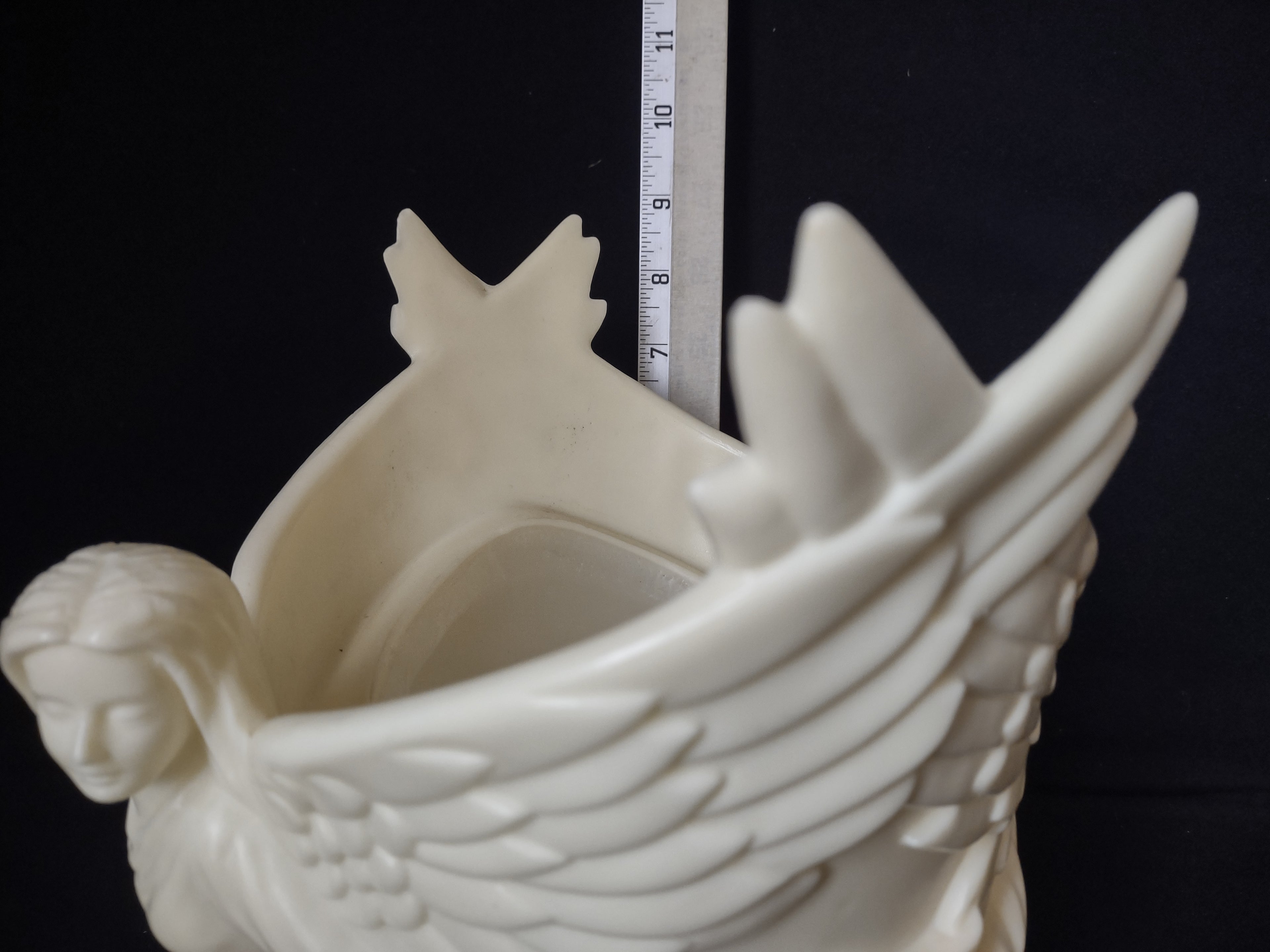 Ablaze Candles Wax Candle Holder Angel Wings (lot 2790c)