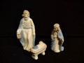 Vintage Christmas Nativity Sanmyro Japan Blue White Mary Joseph Baby (lot 2443)