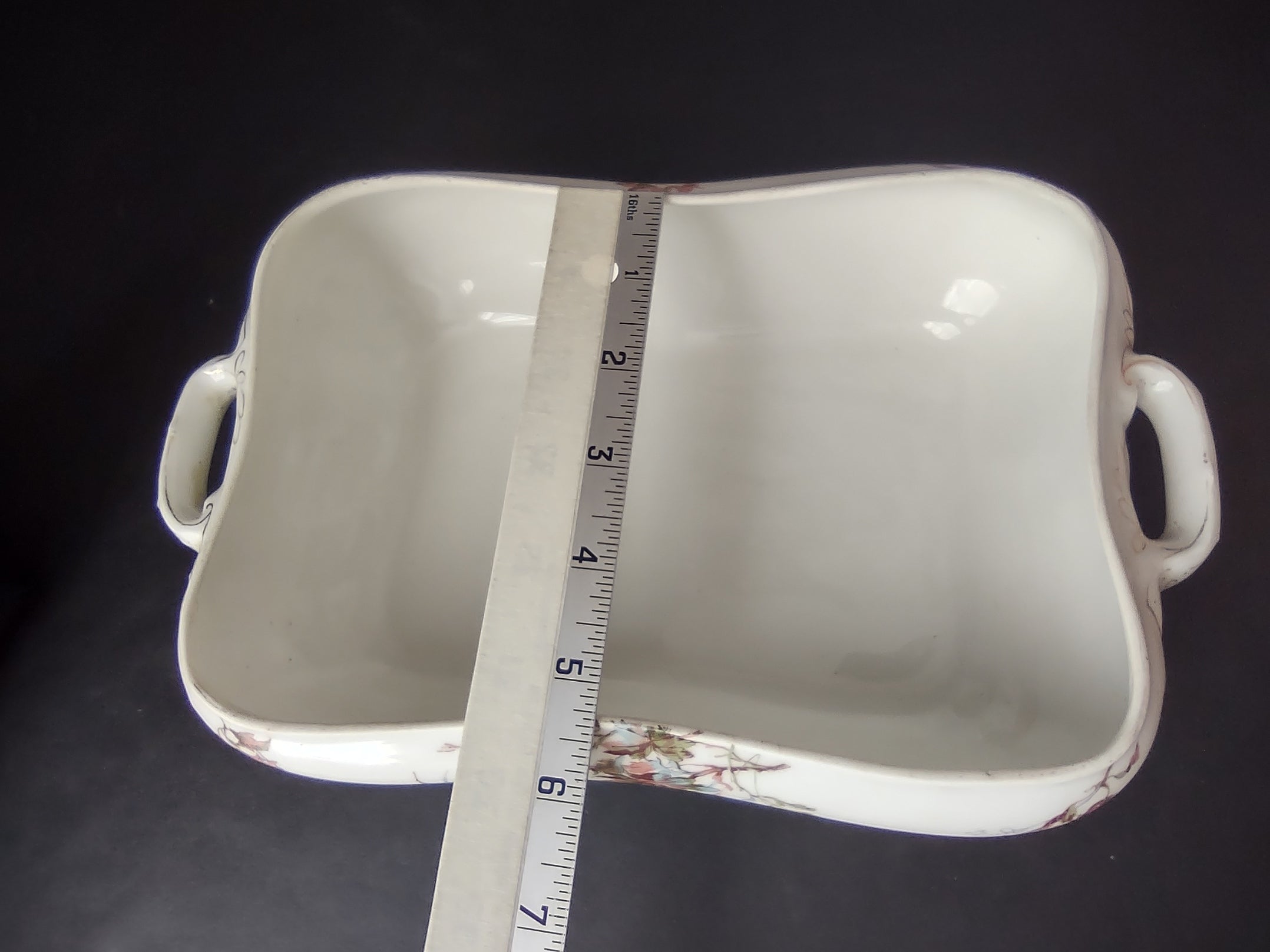 Depose Haviland Limoges Blue Flower Serving Bowl NO LID (lot 961)