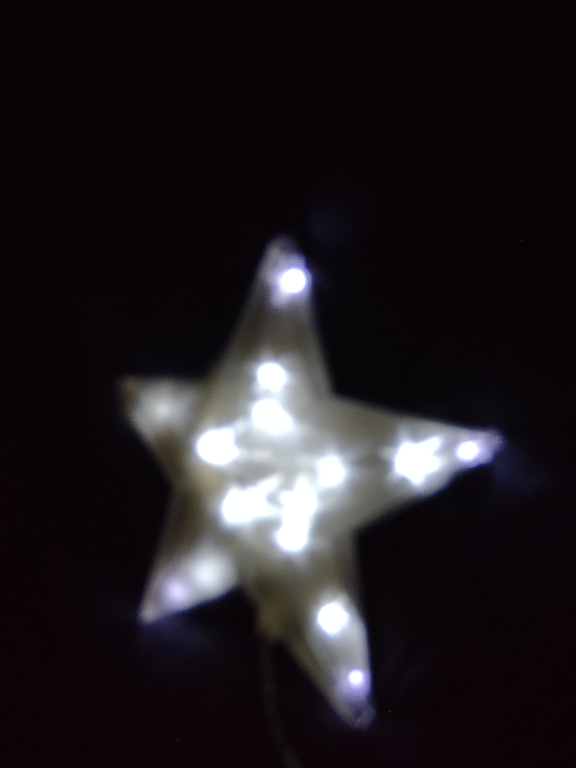 Christmas LED Light Up STAR Yard Decor 24" IMPERFECT some Rust (lot 1317)