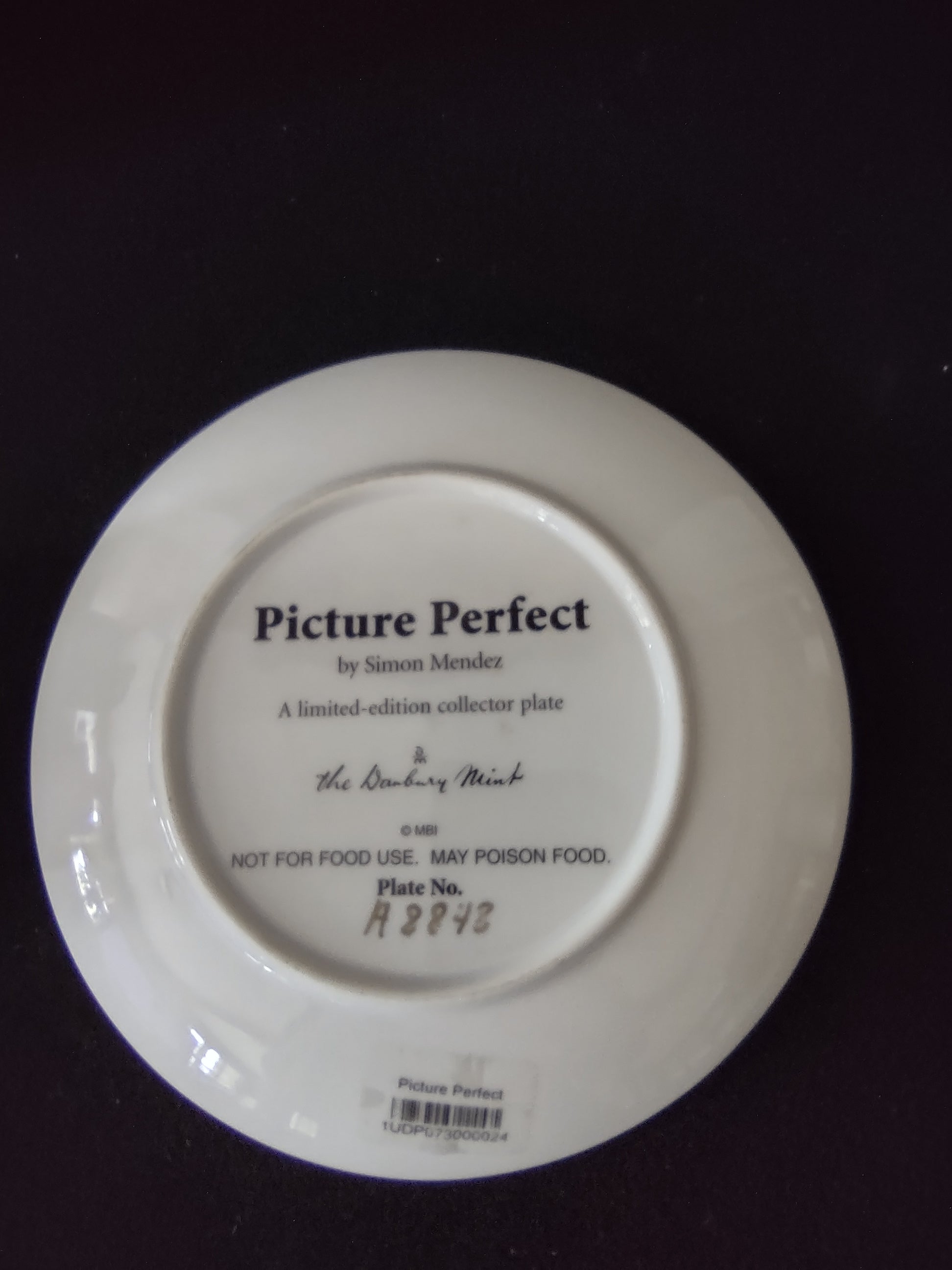 Vintage Danbury Mint Plate Shih Tzu Picture Perfect Simon Mendez (Lot 4017