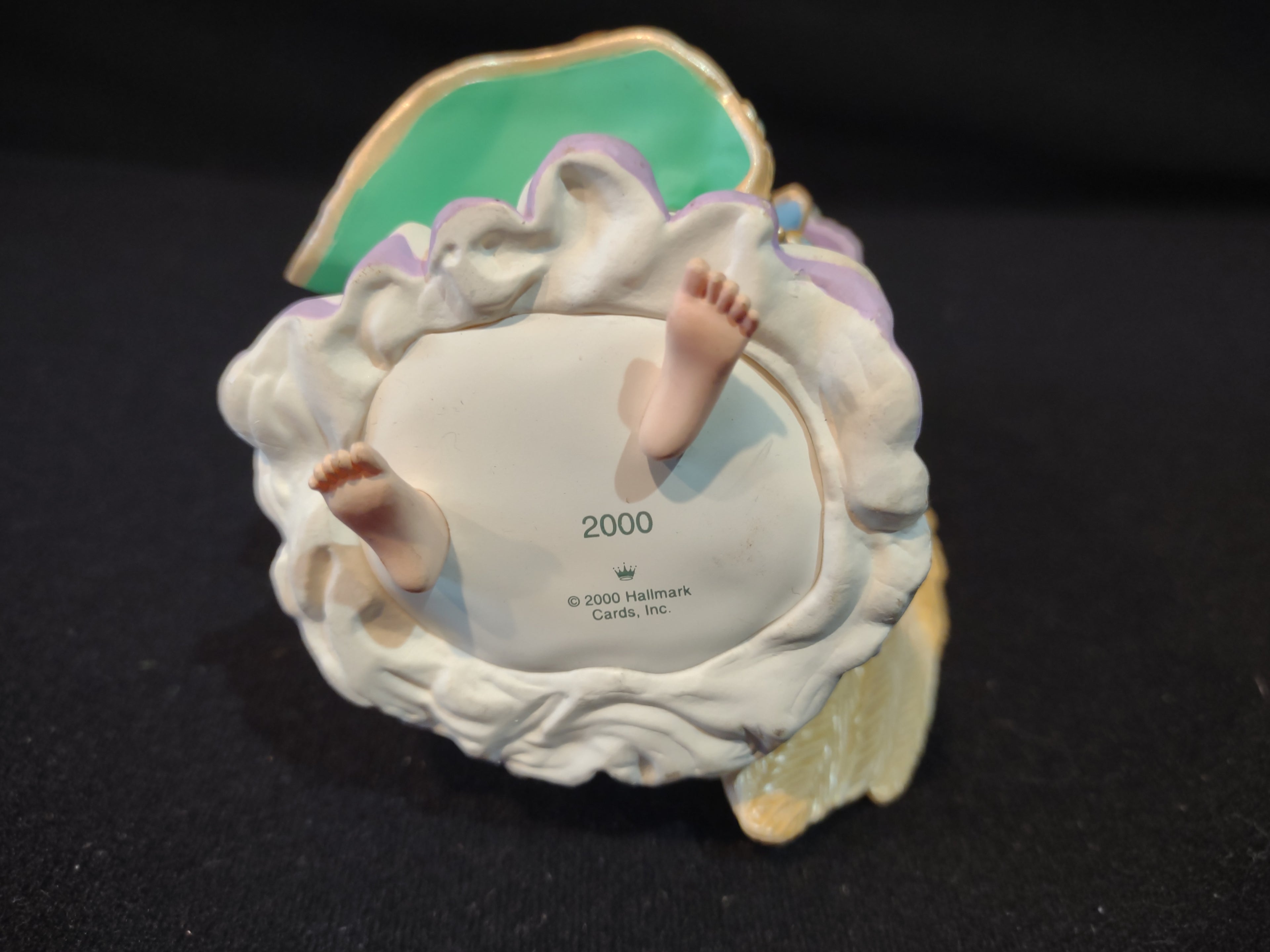 Vintage Hallmark 2000 Graceful Glory Angels Purple Gold Trim Trumpet (Lot 4619)
