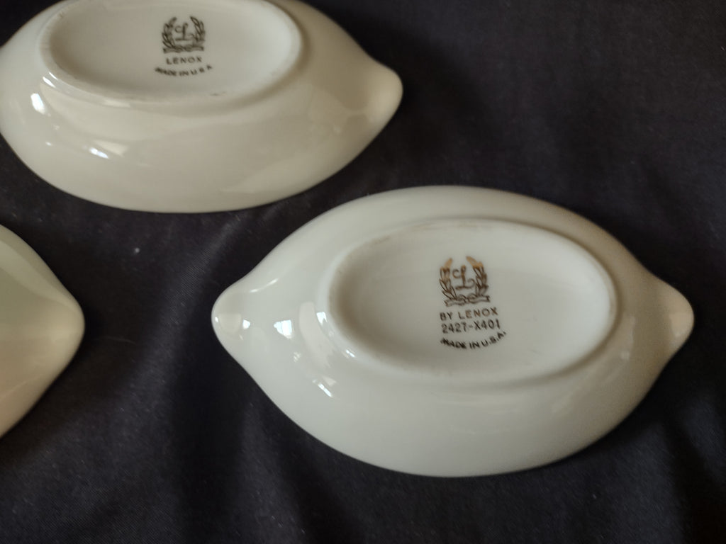 Vintage Lenox Set of 4 Condiment Serving Dishes (lot 1990)