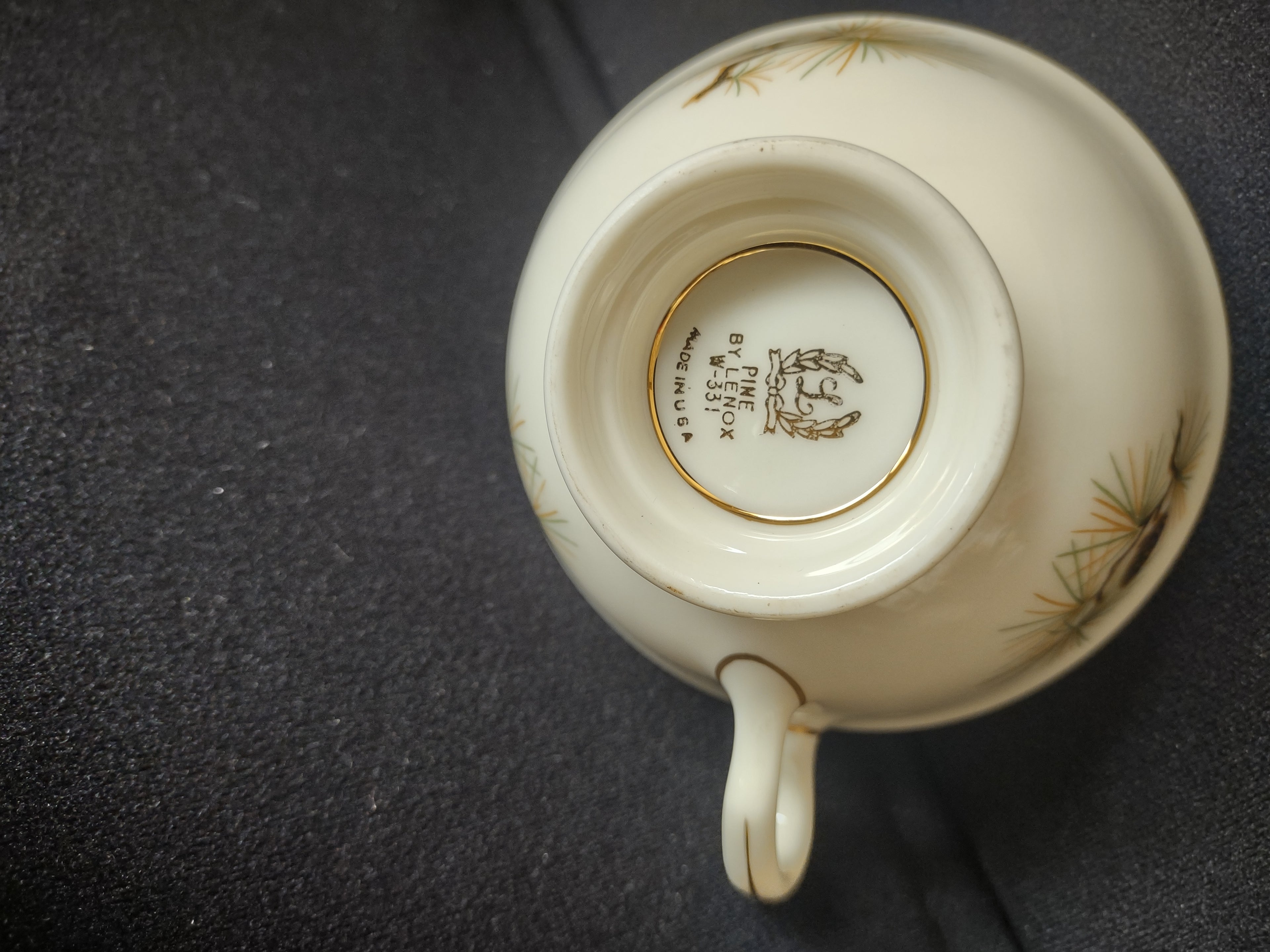 Vintage Lenox Pine W-331 Tea Cup ONLY (lot 1867)