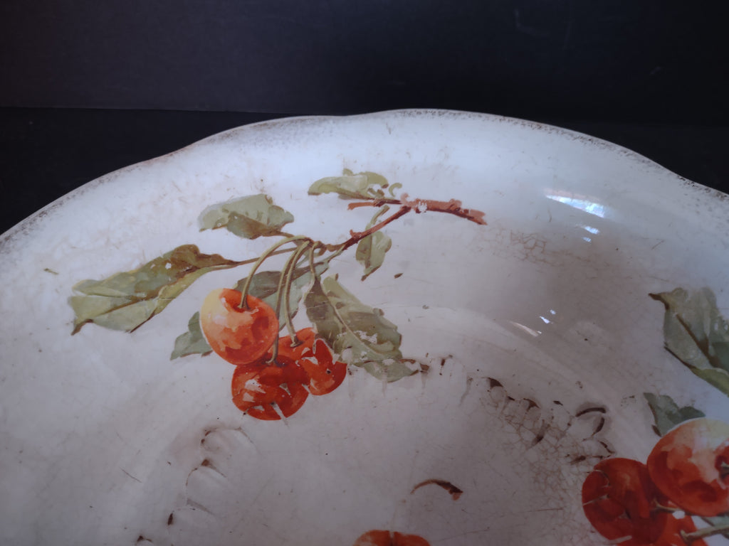 Vintage Bowl Heavy Crazing Anchor Pottery Farmhouse Semi-Porcelain (lot 3432t)
