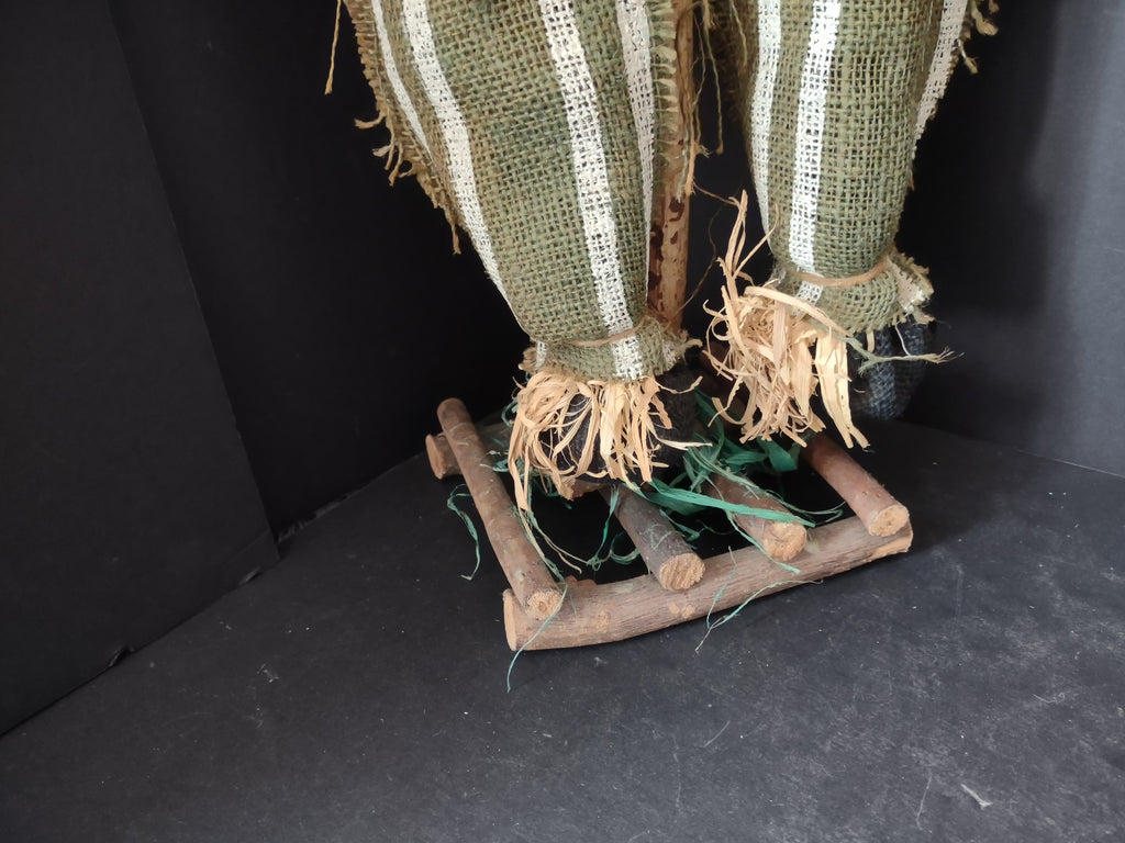 Halloween Fall 32" Scarecrow Standing Primitive Rustic (lot 3080j)