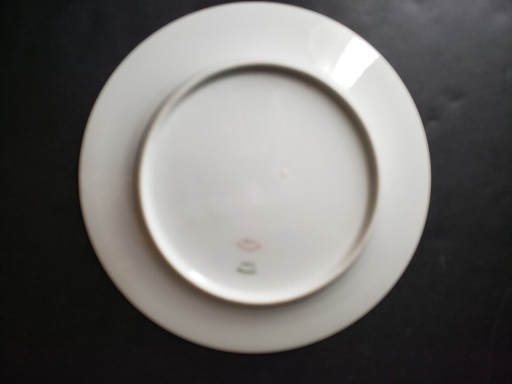 Haviland Limoges France Salad Plate Gold Trim Pink Rose Garland (lot 569)