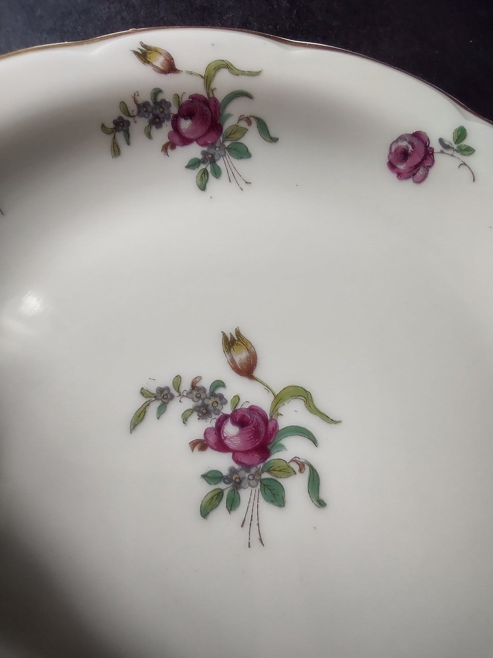 Haviland Limoges 2 x Dessert/Salad Plate Peony Flower Cream Color (lot 927)