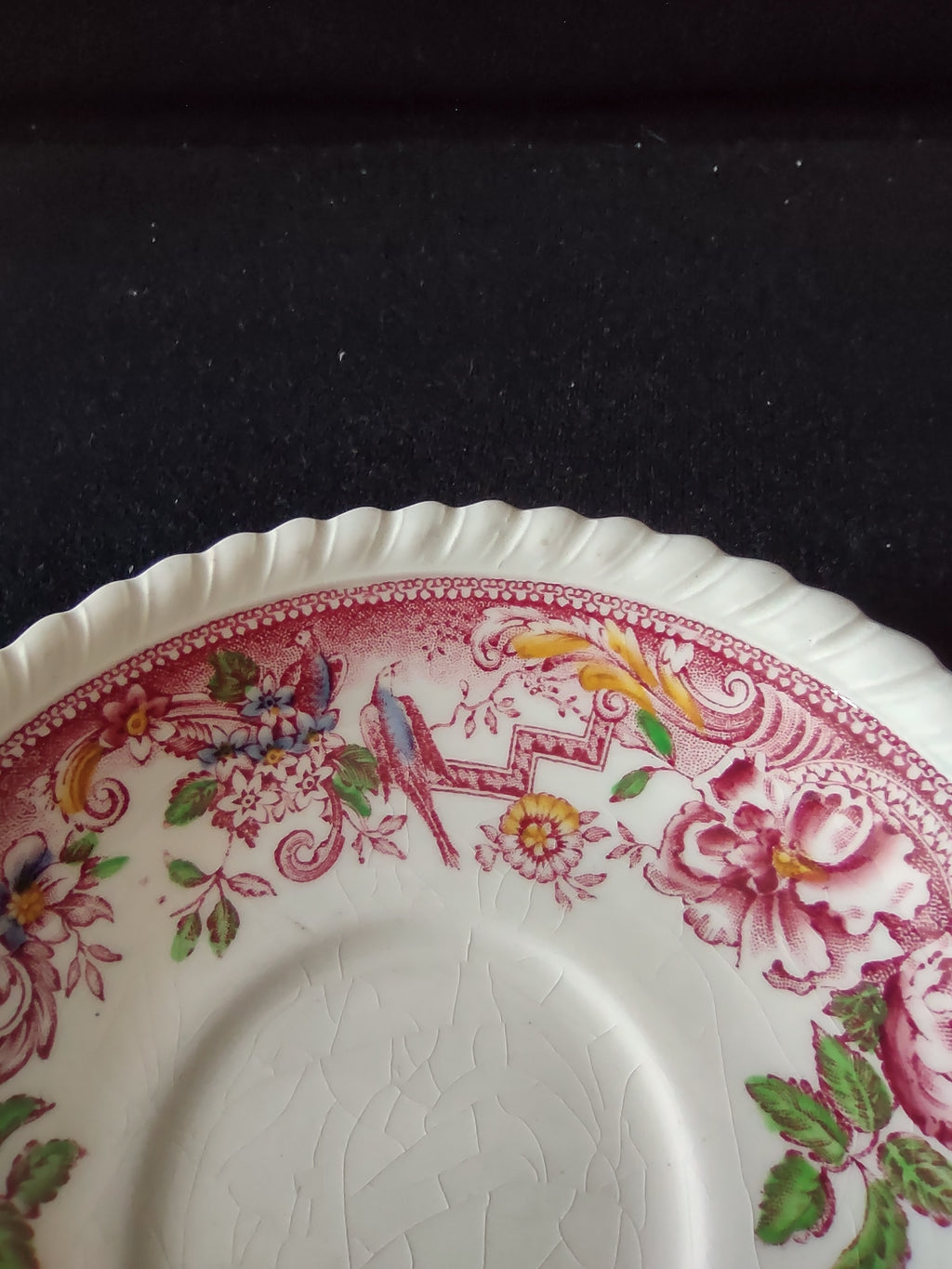 Vintage Johnson Teacup Saucer Ironstone Devonshire Pink x 3 IMPERFECT (lot5670)