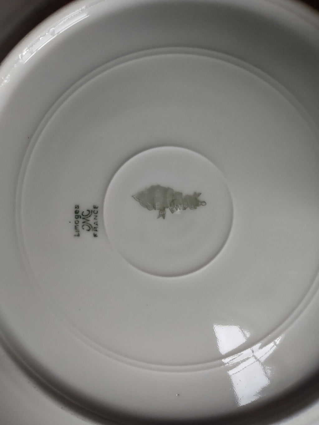 Haviland Limoges Gold Trim Green Design Dinner Plate (lot 626)