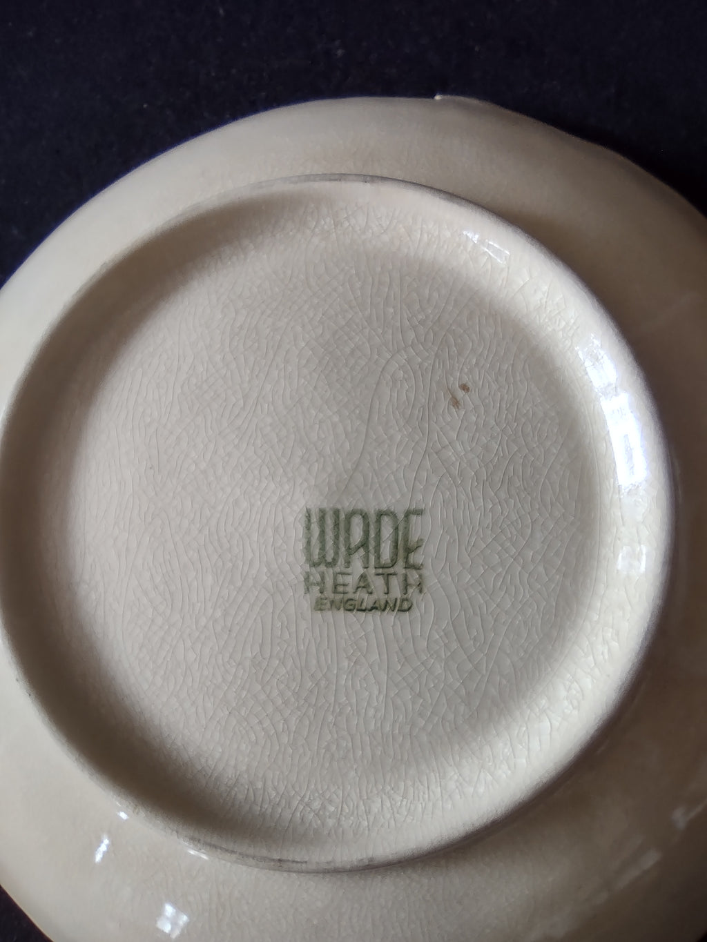 Vintage Wade Heath England Shallow Bowl Earthenware CRAZING (Lot 5814)