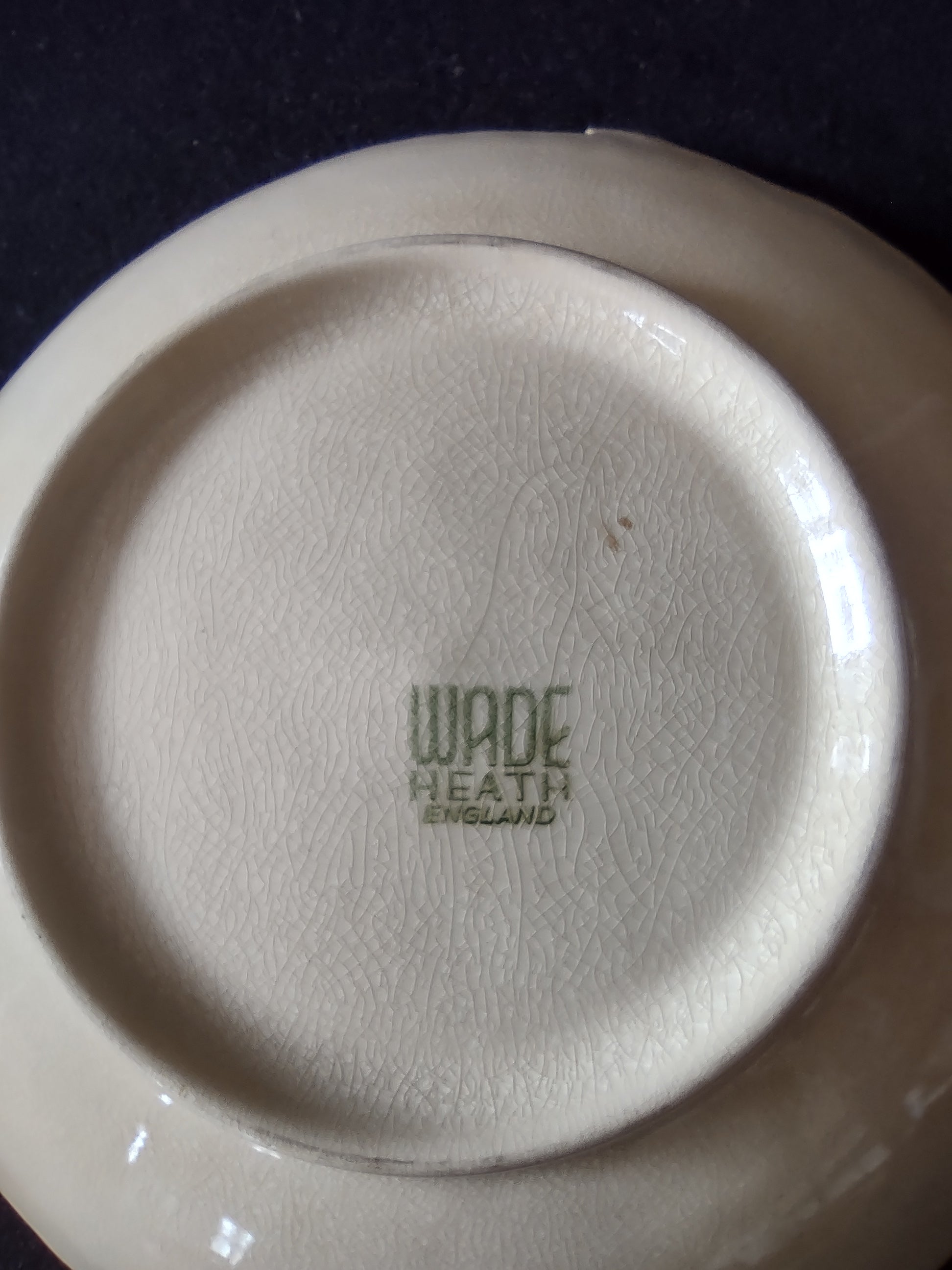Vintage Wade Heath England Shallow Bowl Earthenware CRAZING (Lot 5814)