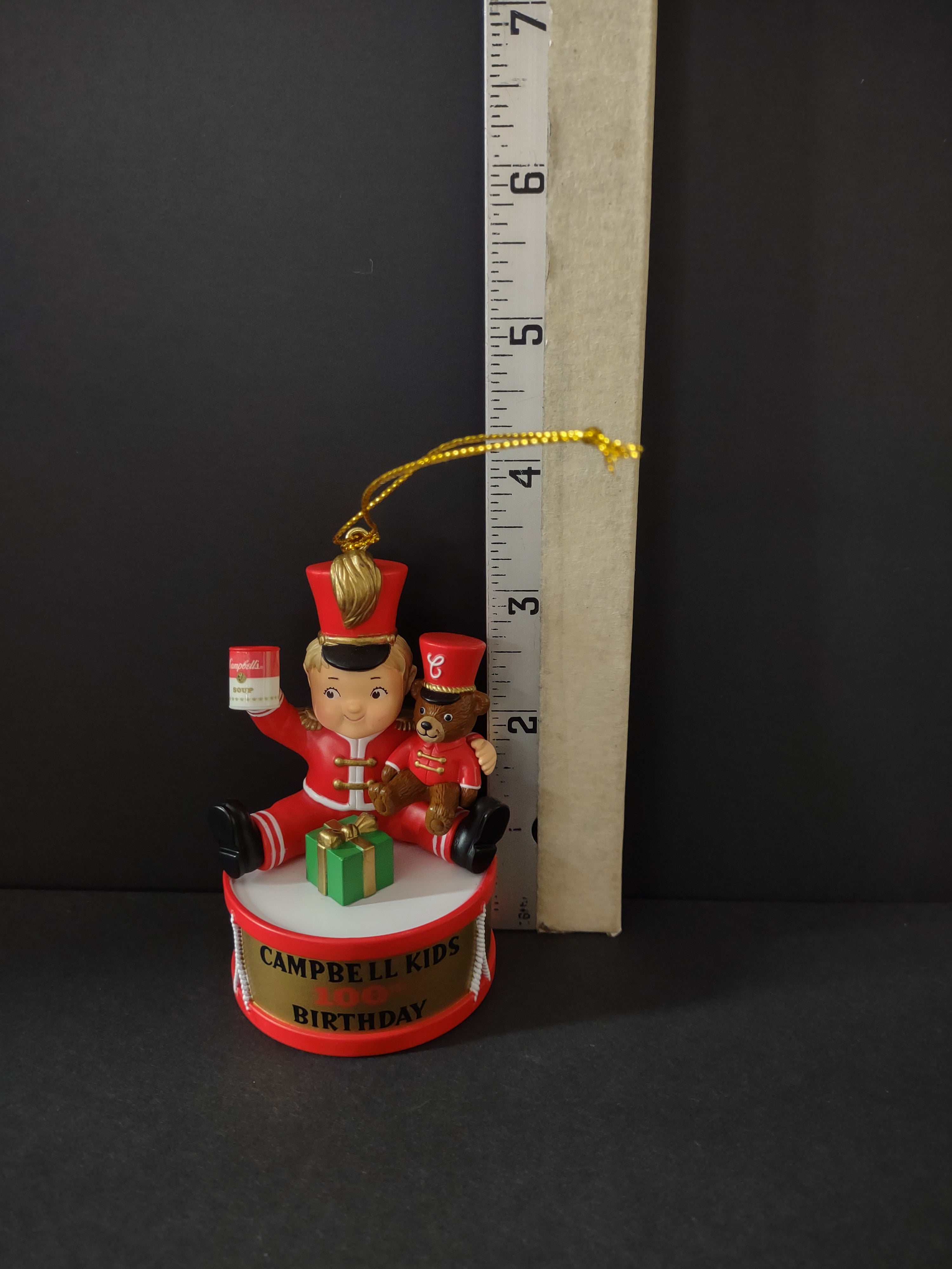 Vintage Christmas 2003 Campbells 100th Birthday Drummer Ornament (Lot 4715)