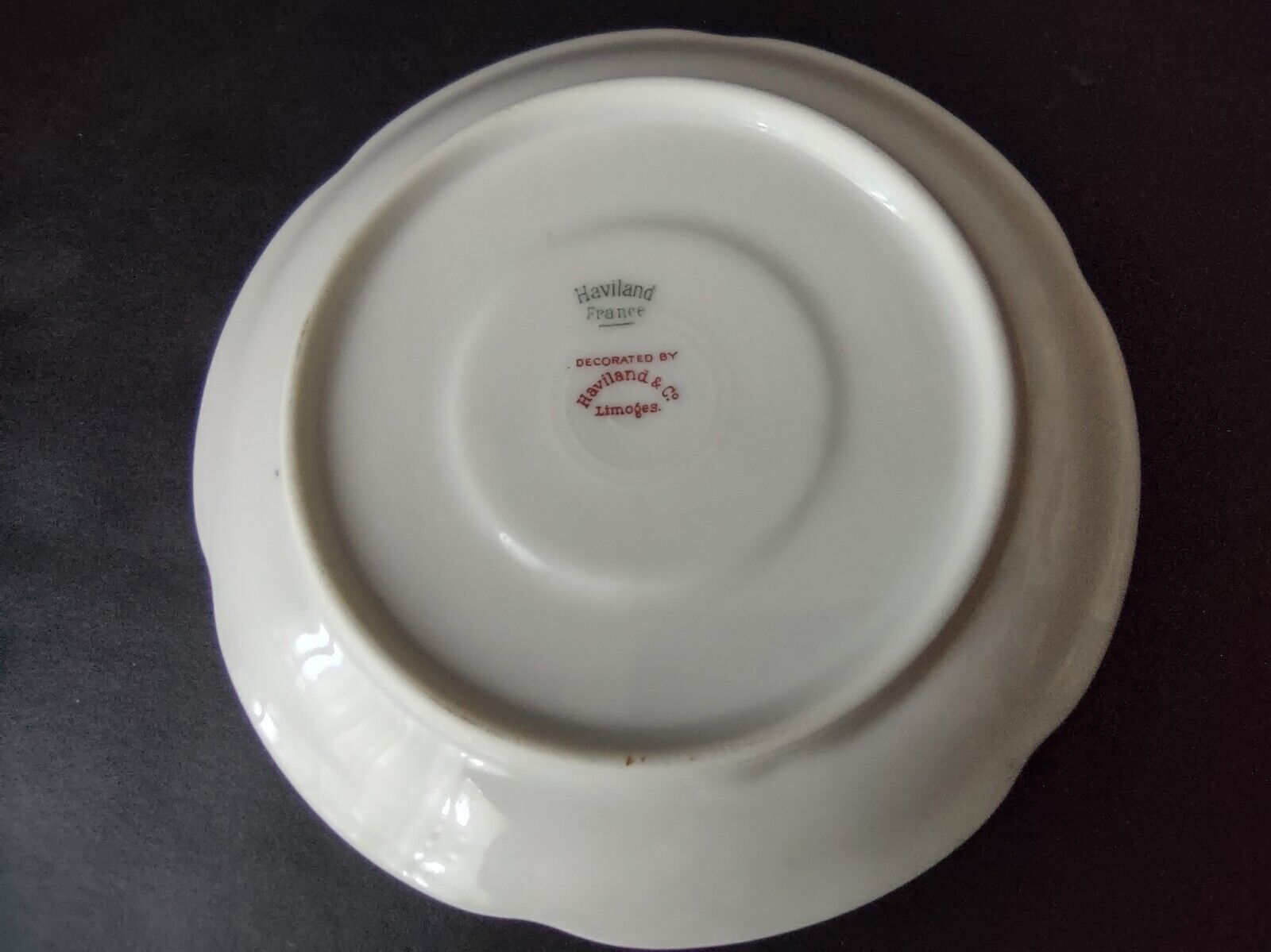 Haviland Limoges Silver Anniversary Gold Trim Saucer Plate 5-1/2" (lot 660)
