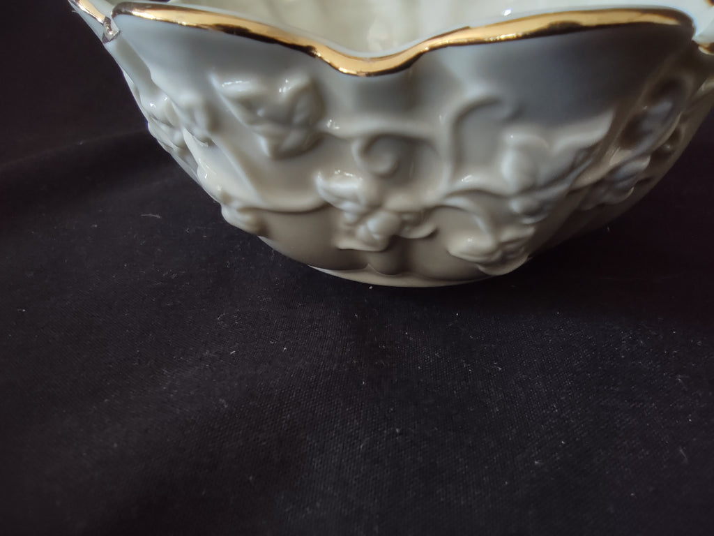 Vintage Lenox Small Serving Round Bowl Grape Leaves Design (lot 1988)
