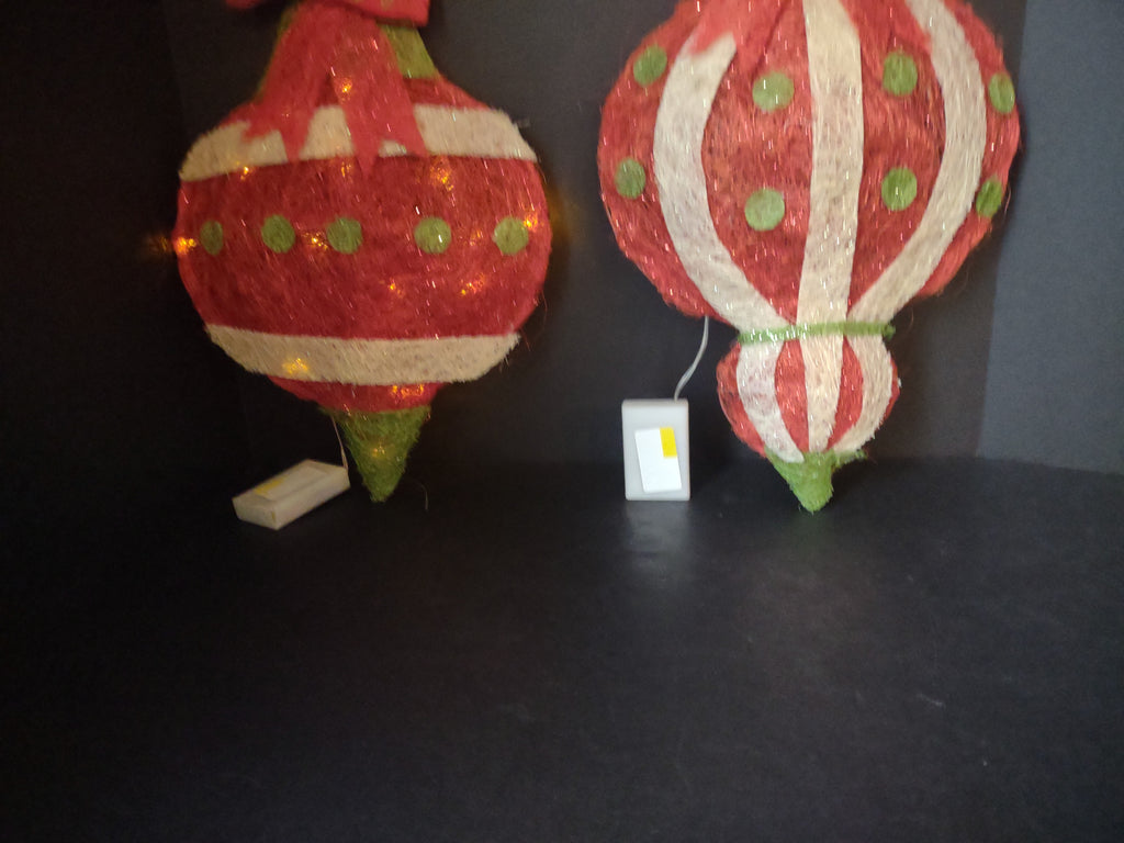 Christmas Light Up Battery Operated Blinking Ornament Wall Decor 16" (lot 1385)