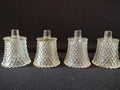 Vintage Home Interior Peg Votive Candle Holder x 4 Diamond Cut (lot 5401)