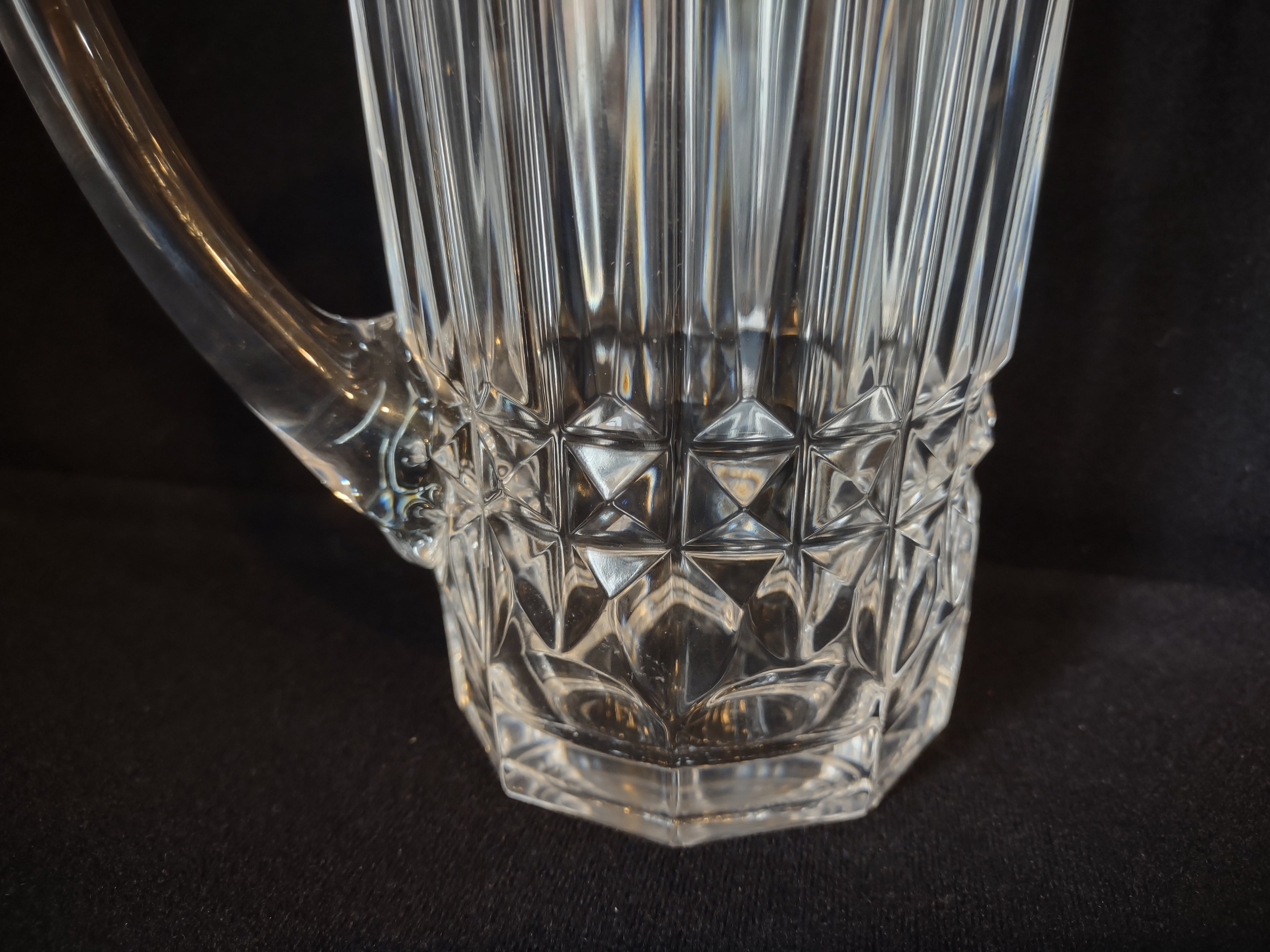 Vintage Crystal Pitcher 8" Val St Lambert (lot 2753)