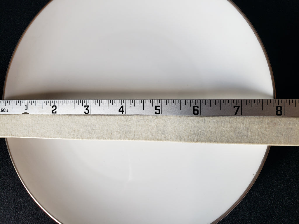 Vintage Royal Worcester White Silver Trim Salad or Luncheon Plate 8" (lot 2112)