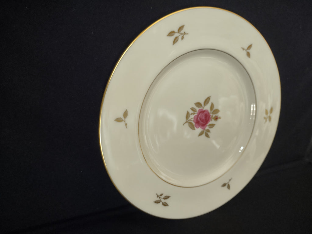Vintage Lenox Rhodora Dinner Plate Rose Flower Gold (lot 1791)