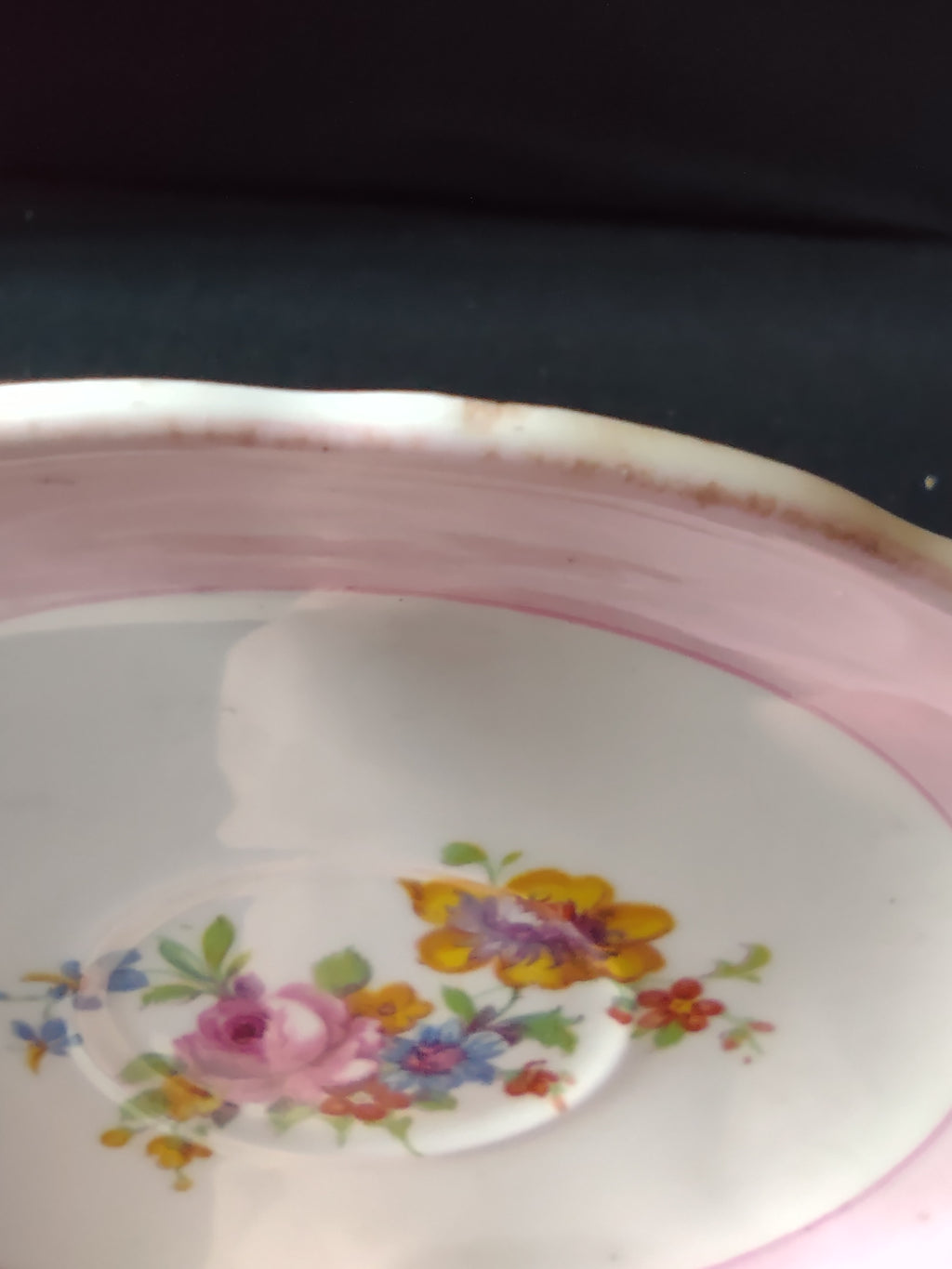 Vintage Copeland Grosvenor Saucer Floral Pink English Countryside (Lot 5802)