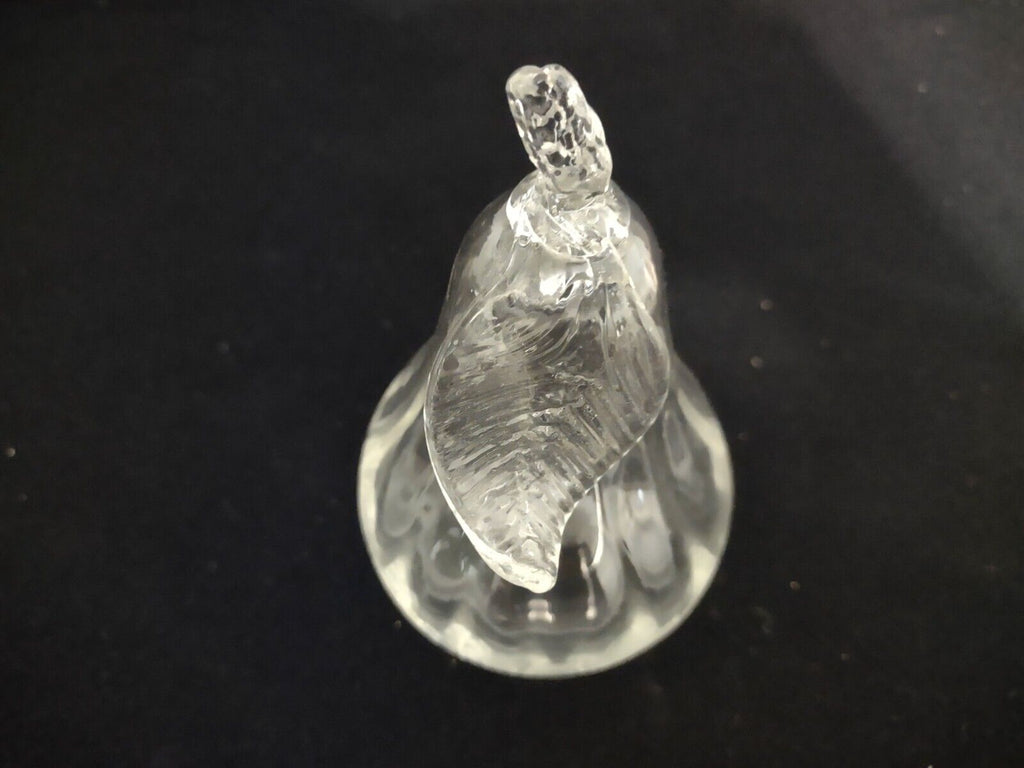 Clear Glass Art Pear Decoration