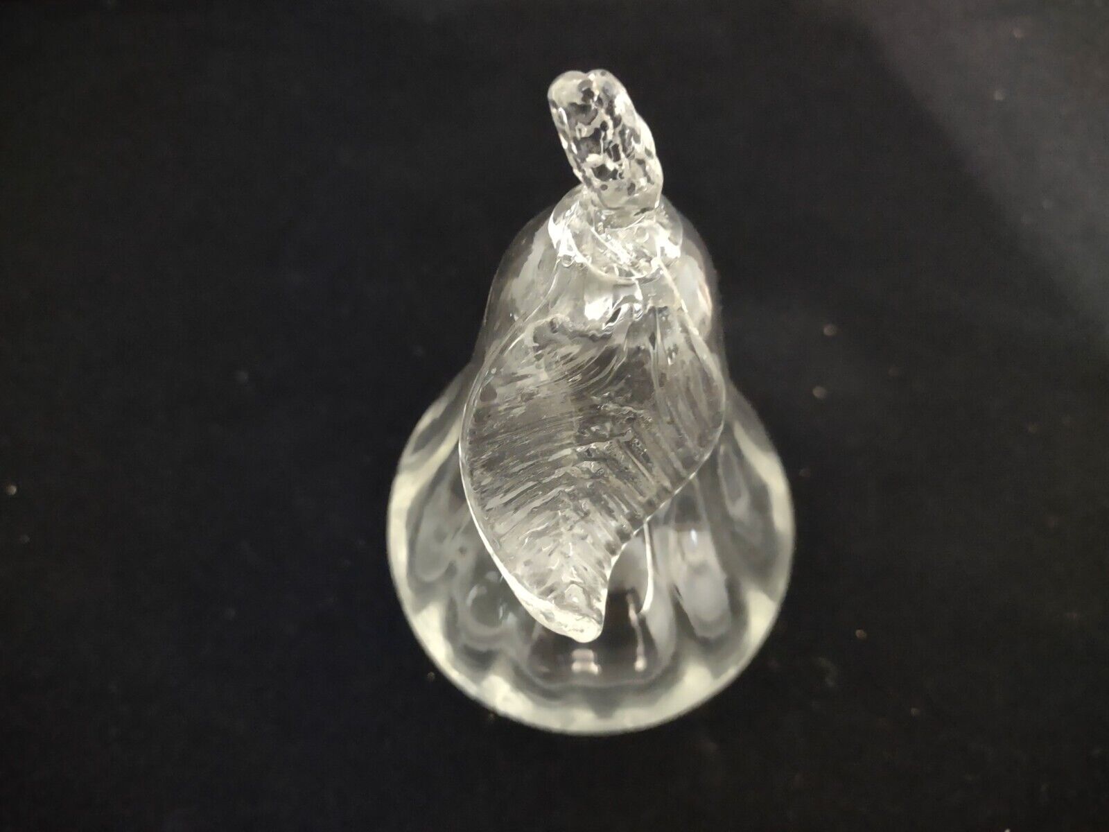 Clear Glass Art Pear Decoration