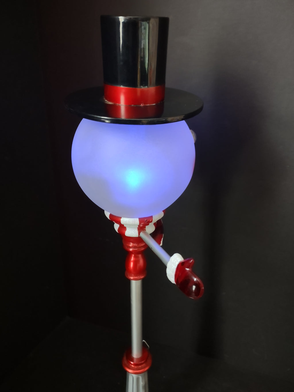 Christmas Light Up Color Changing Mini Lamp Post Snowman 25" Indoor (lot 3374)