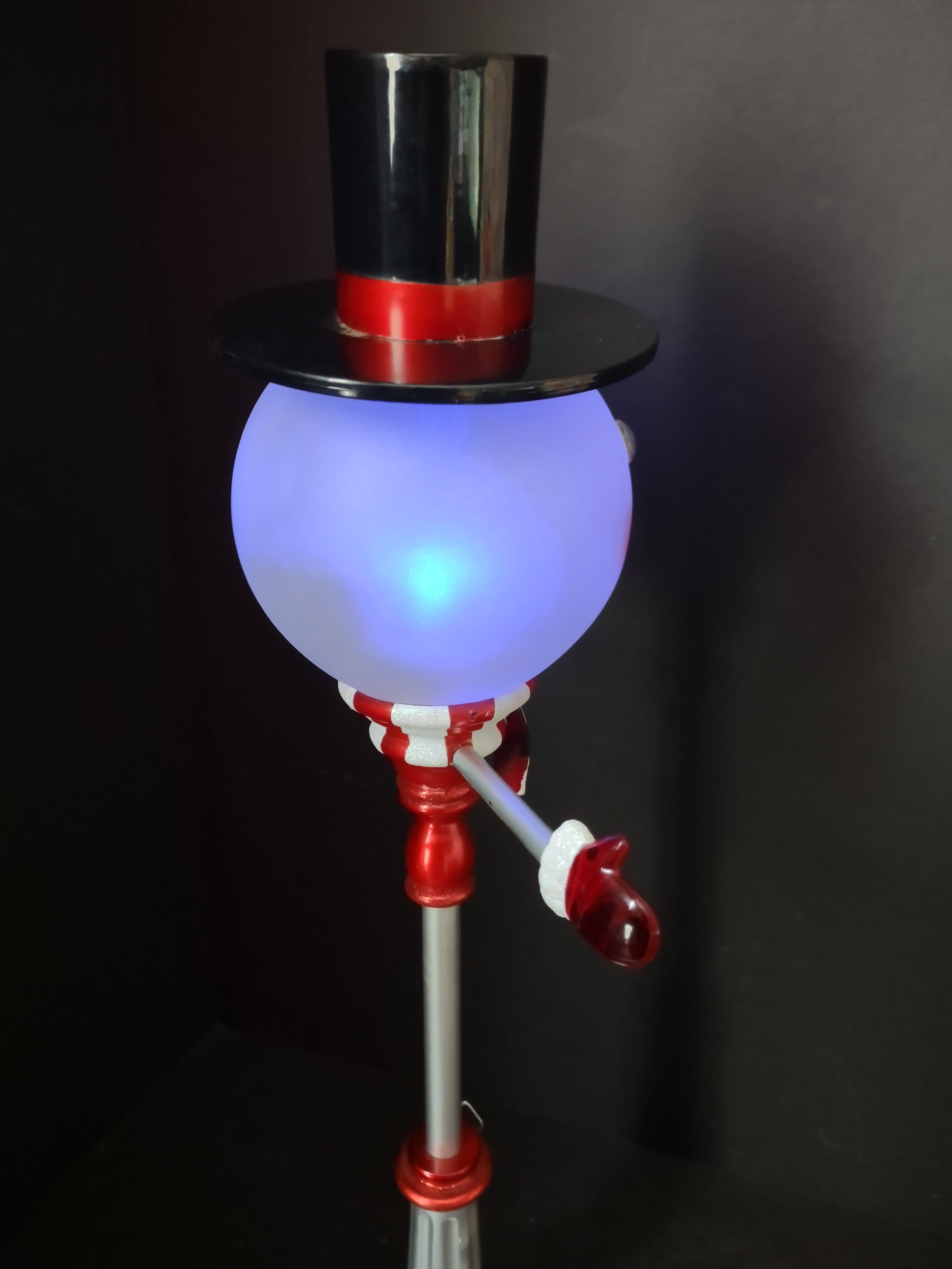 Christmas Light Up Color Changing Mini Lamp Post Snowman 25" Indoor (lot 3374)