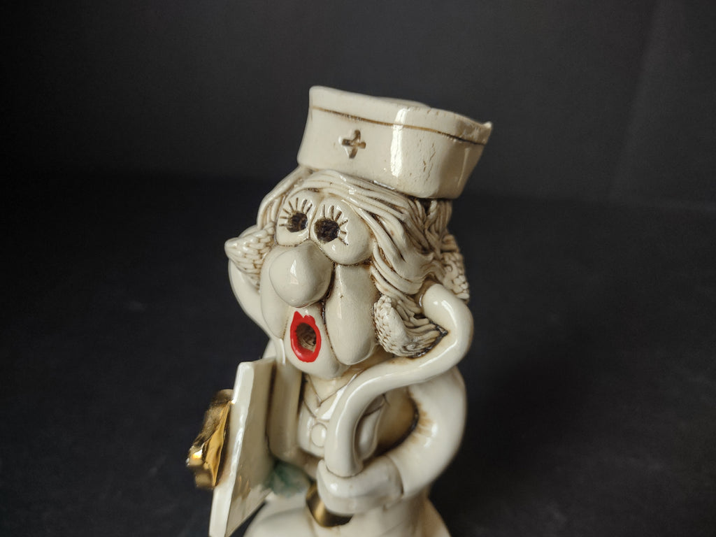 Vintage Ceramic Whistle Nurse Shape Figurine (lot 1776)