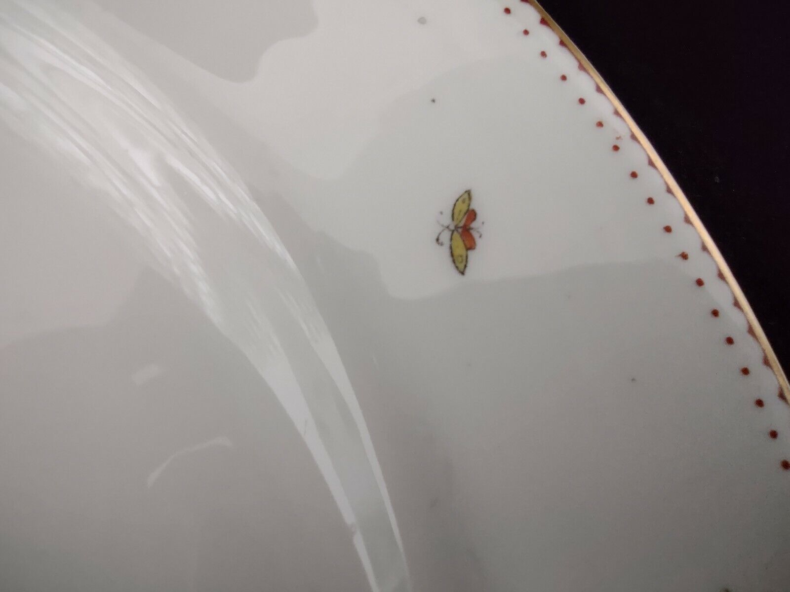 034 Vintage Bone China Platter Reproduction of Early Worcester Chinese Motiv