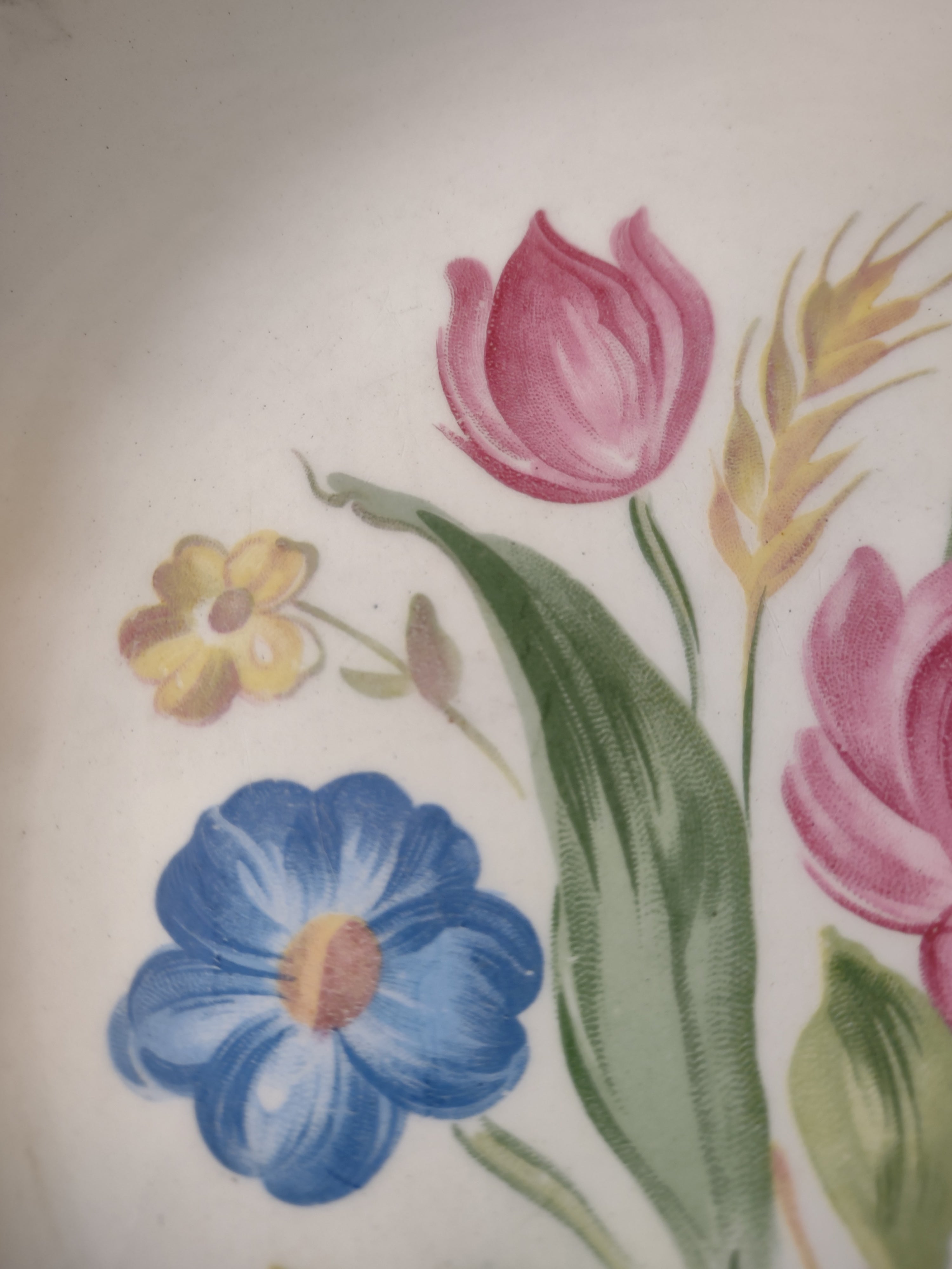 Vintage Luncheon Serving Plate Platter Rosemarie Scallop Edge Floral (Lot 5122)