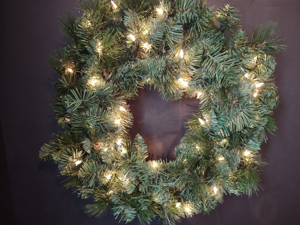 Christmas Tree Green Artificial 20" Light Up 50 Clear Lights (lot 2728c)