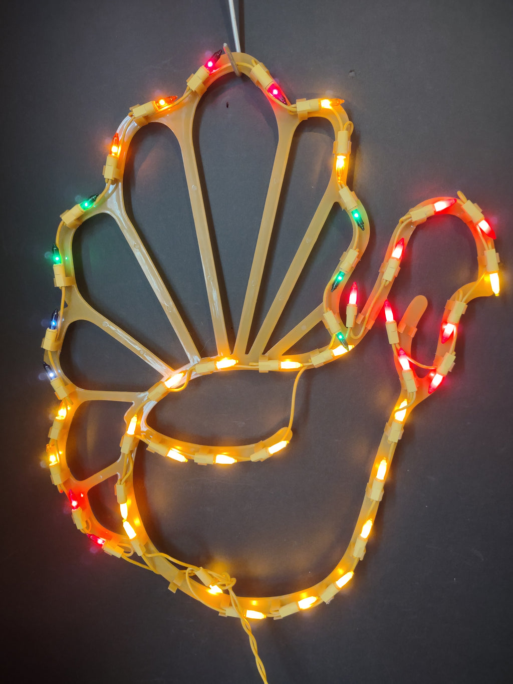 Thanksgiving Fall 18" Turkey Light Up Lighted Window Decor Repaired (lot 3308)