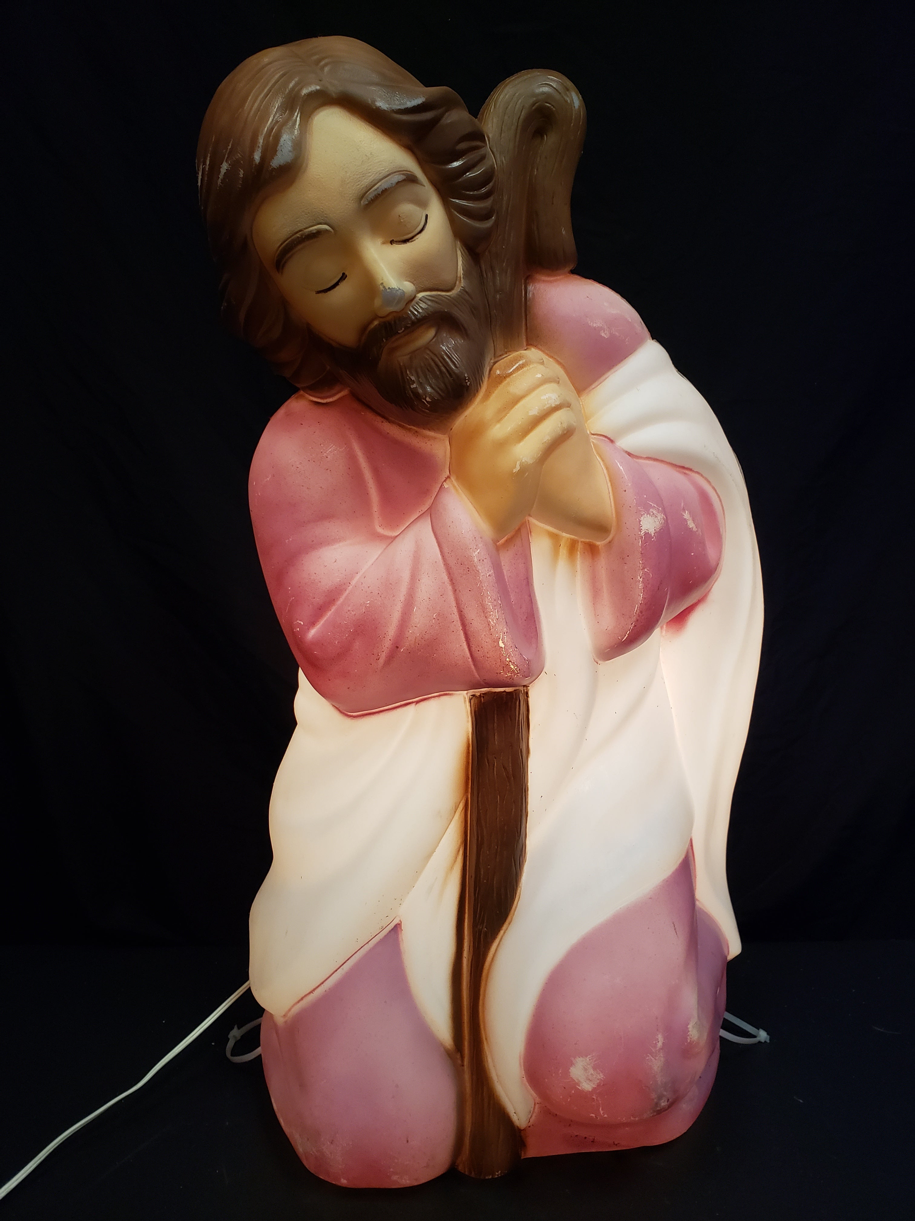 Vintage Christmas Nativity Outdoor Joseph Blow Mold 27"(lot 2251)