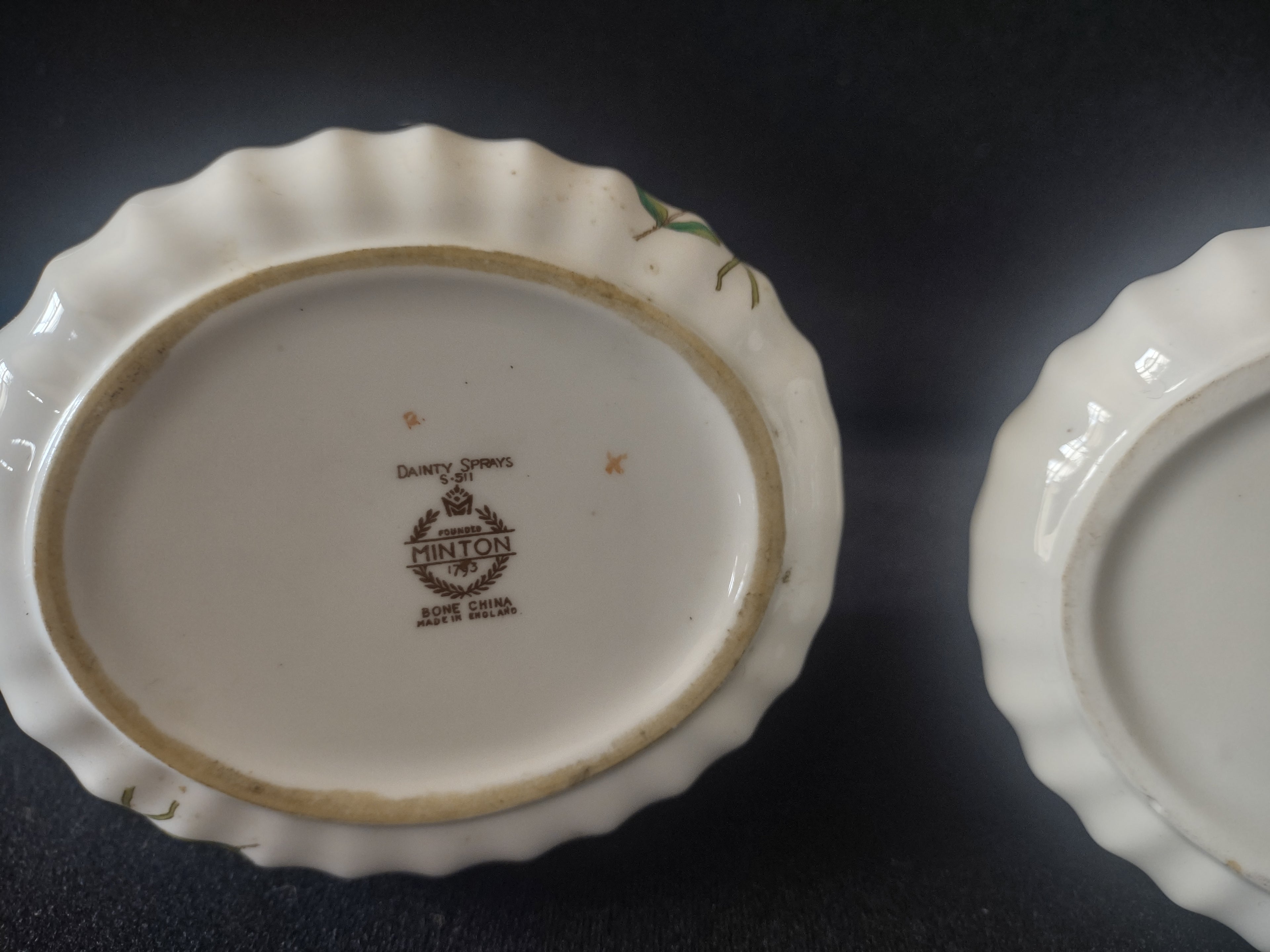 Vintage Set of 2 Minton Sugar Bowl NO Lid IMPERFECT Planter(lot 5520)