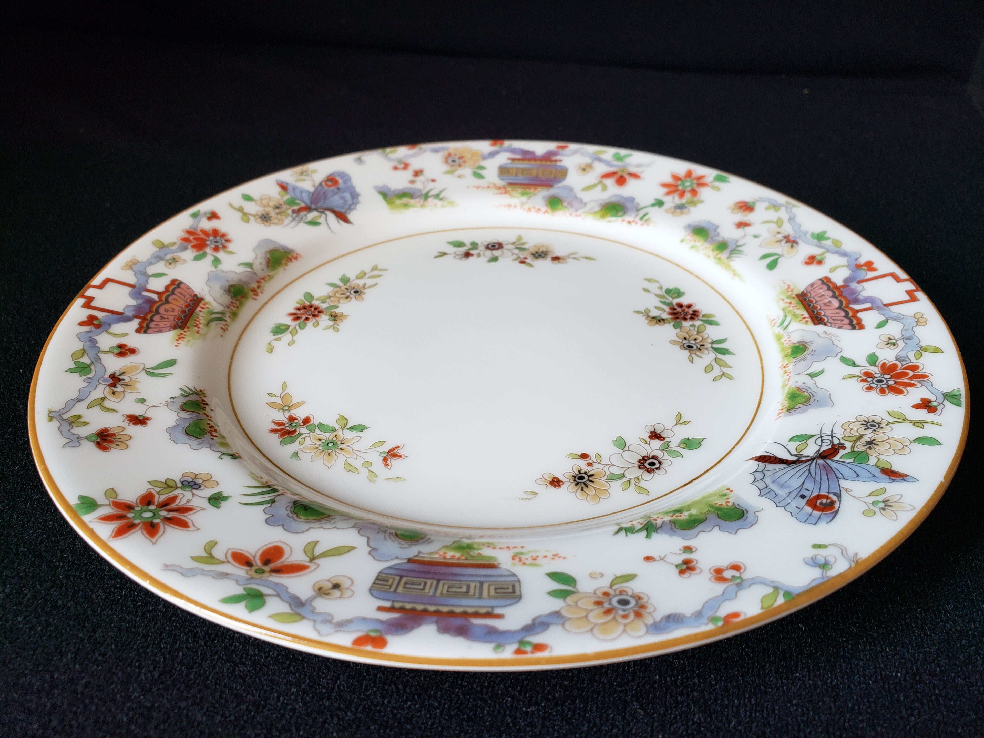 Vintage Royal Worcester Higgins Seiter Butterfly Salad Plate 8" (lot 2123)