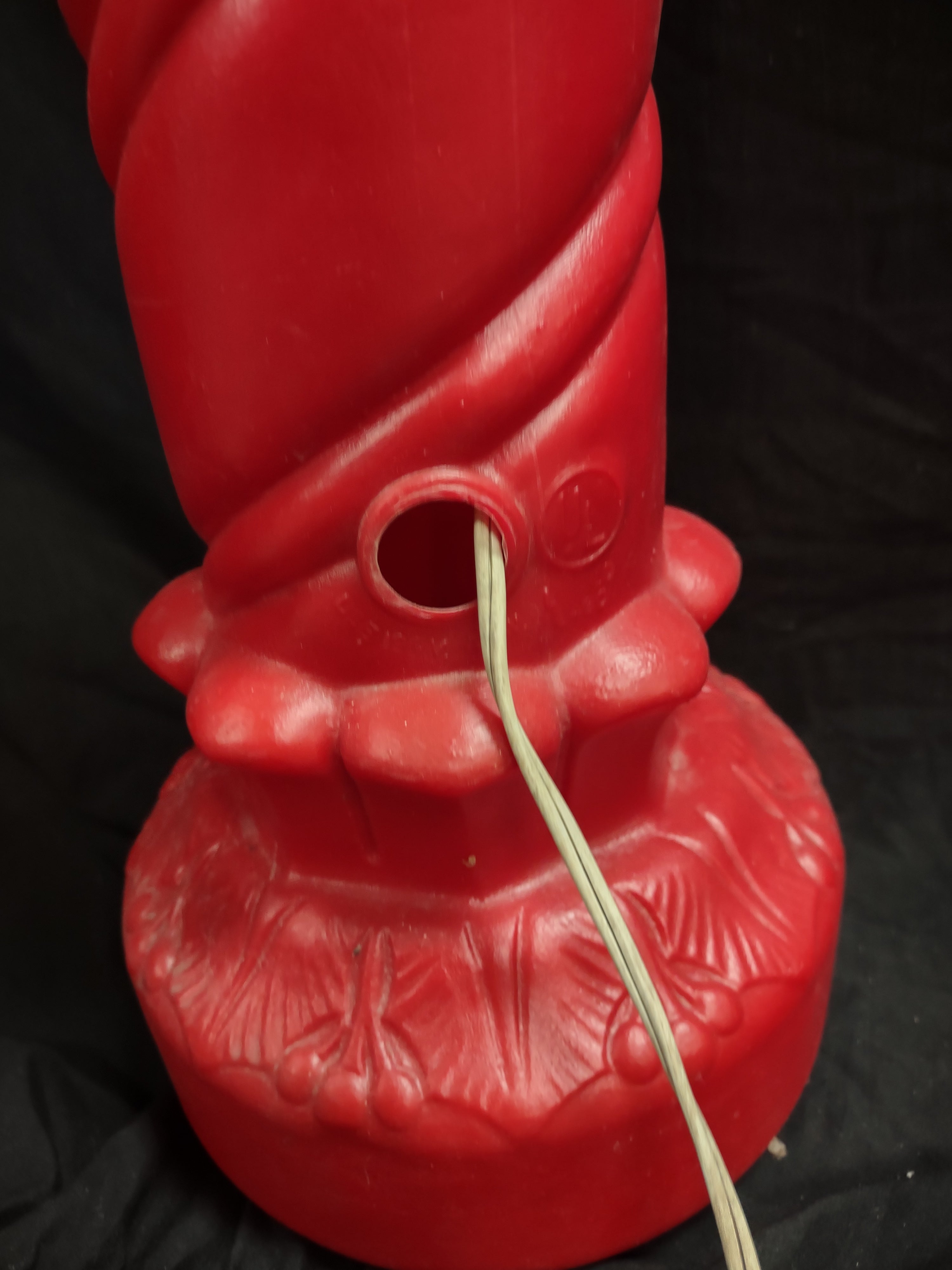 Vintage Christmas Blow Mold Candle 38" Pine Cones (lot 2330)