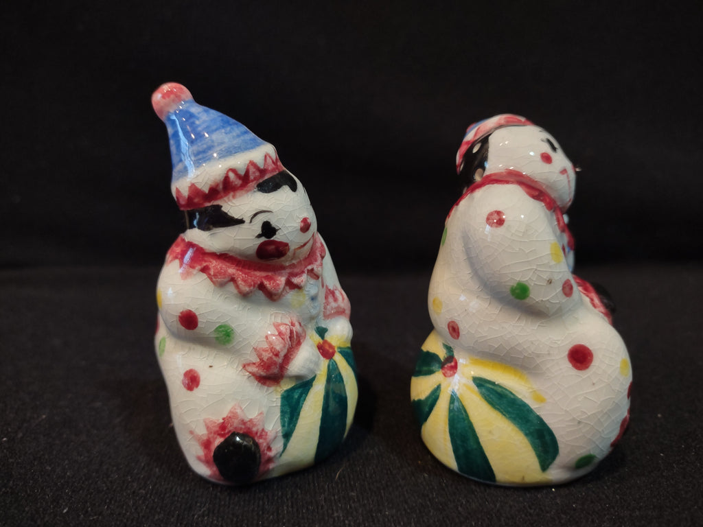 Vintage Japan Ceramic Salt and Pepper Shaker Clowns (lot 5373)
