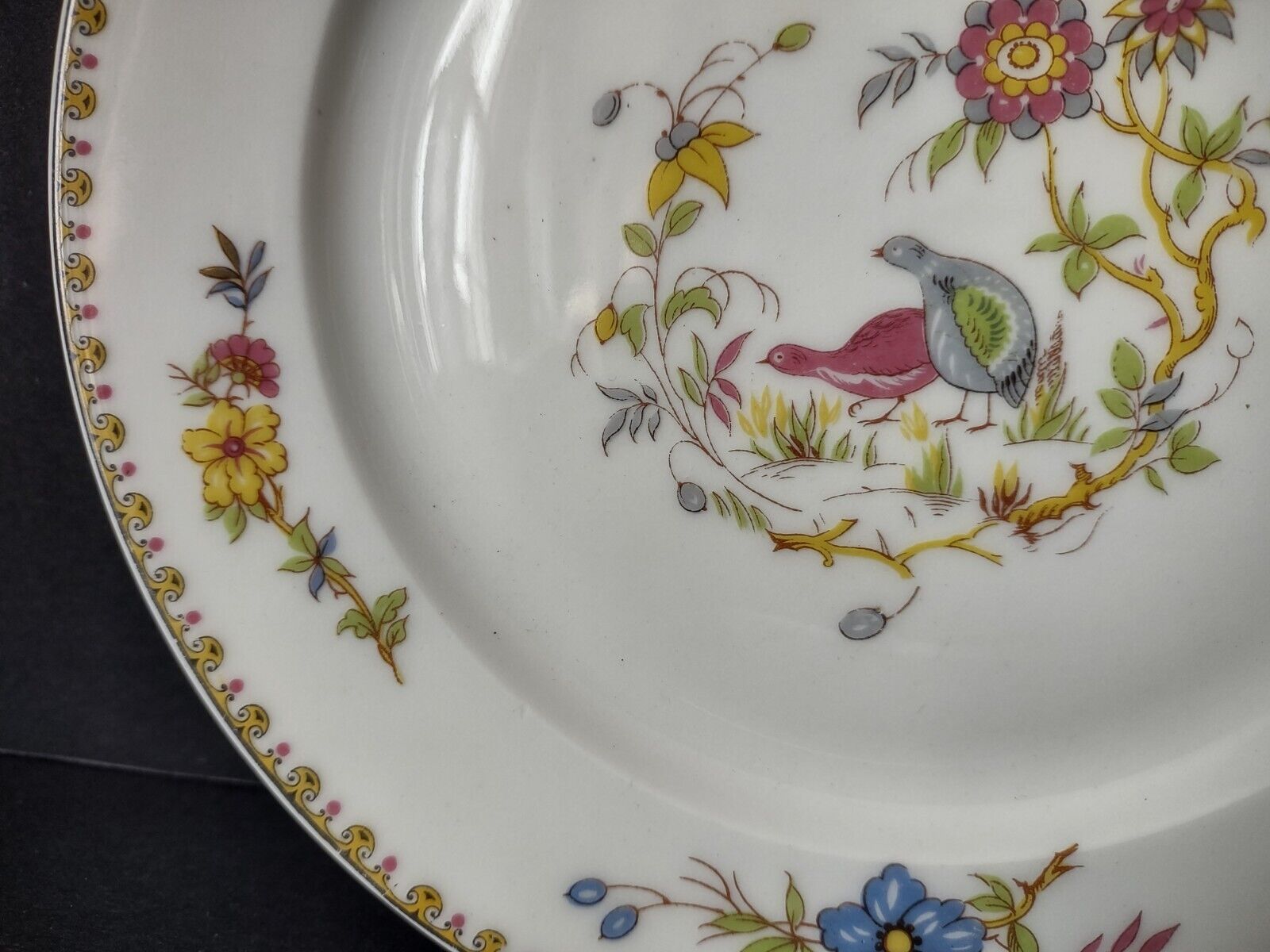 Haviland Limoges Old Abbey Rouen Spray Pheasant Salad Plate 7-3/8" (lot 346)