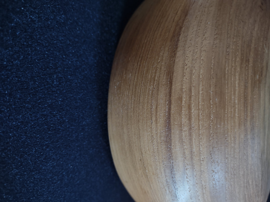 Vintage Hand Turned Teak Wood Bowl Bohemian Retro Design (Lot 5325)